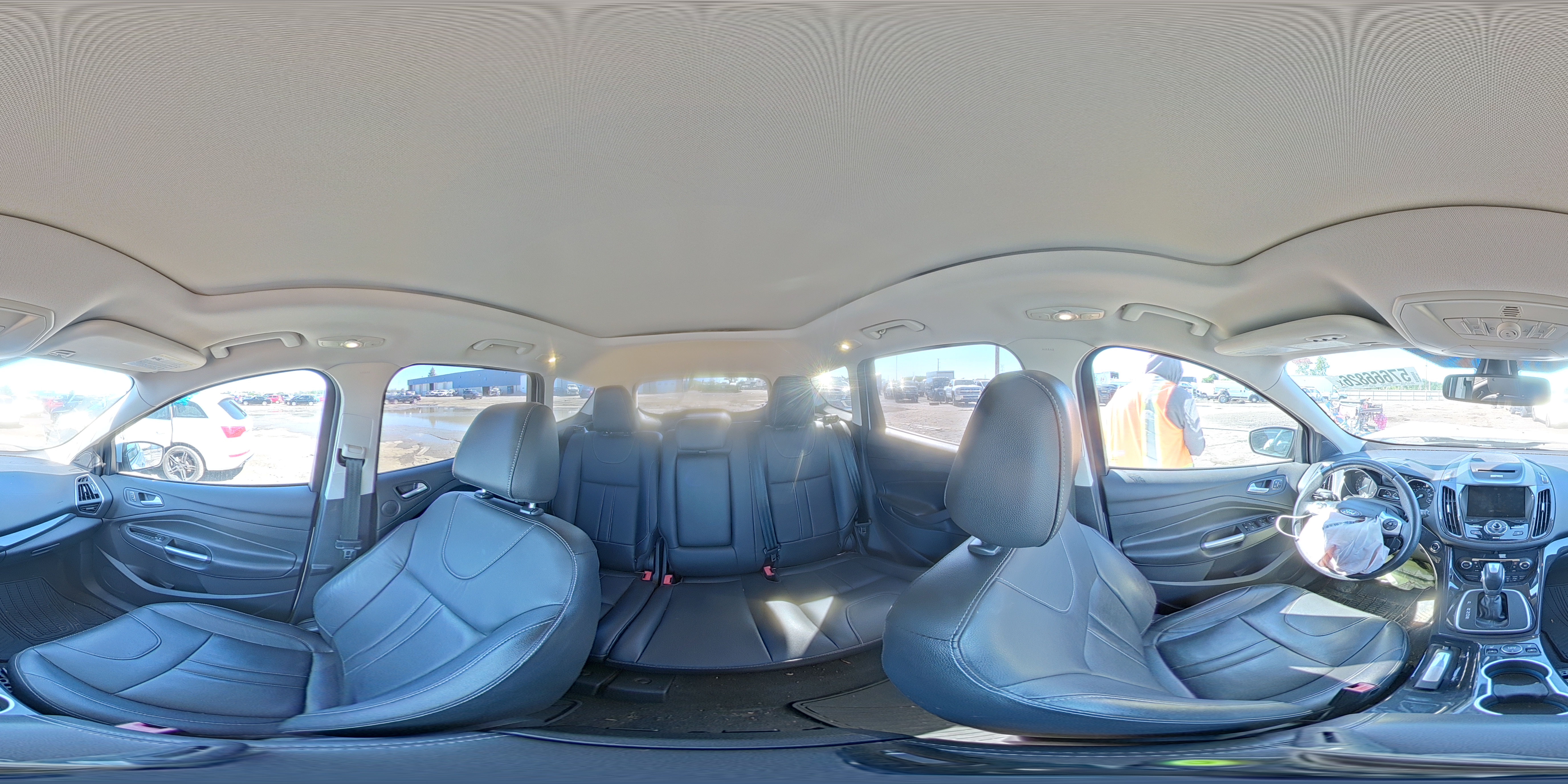 2013 Ford Escape Titanium White vin: 1FMCU9J91DUD36379
