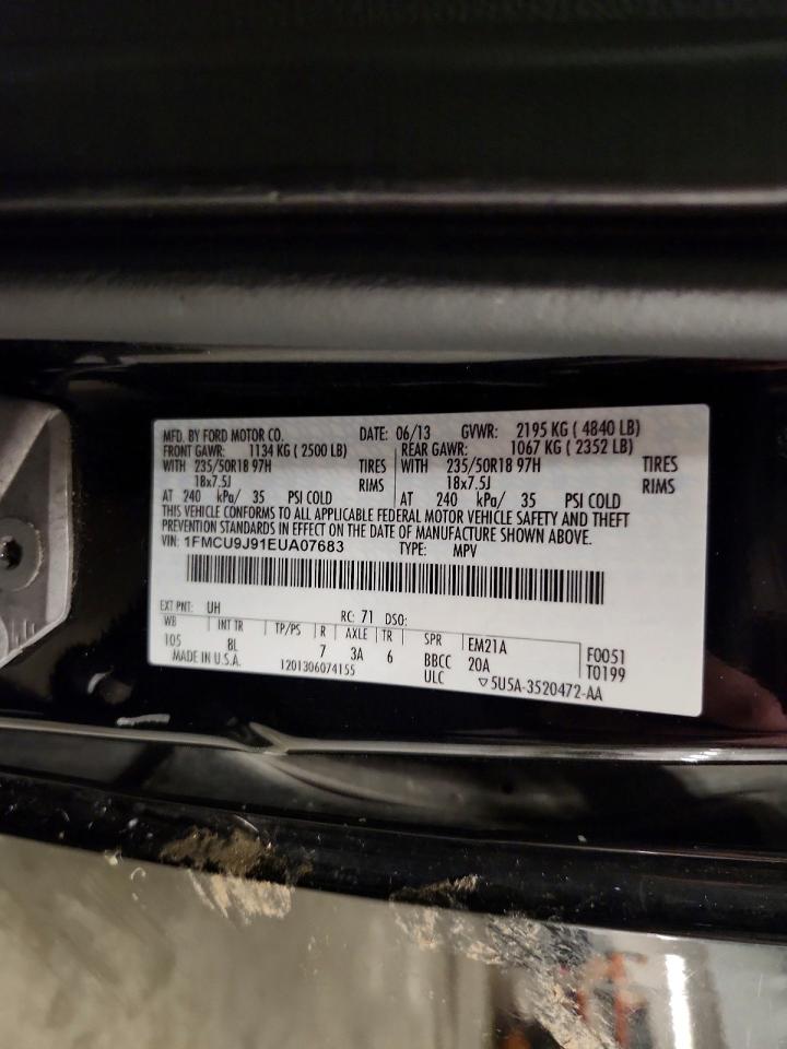 2014 Ford Escape Titanium Black vin: 1FMCU9J91EUA07683