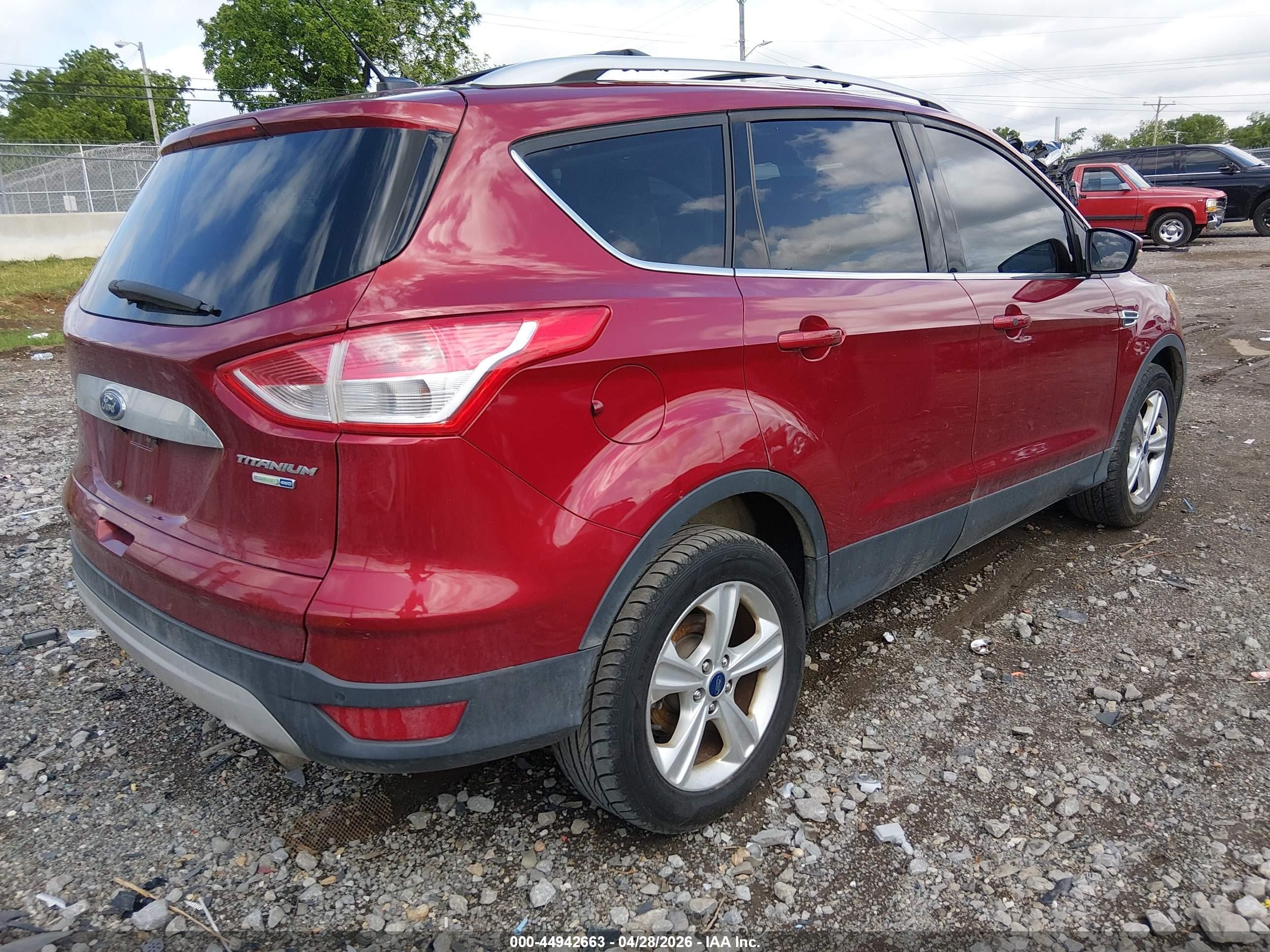 2014 Ford Escape Titanium Burgundy vin: 1FMCU9J91EUA22037