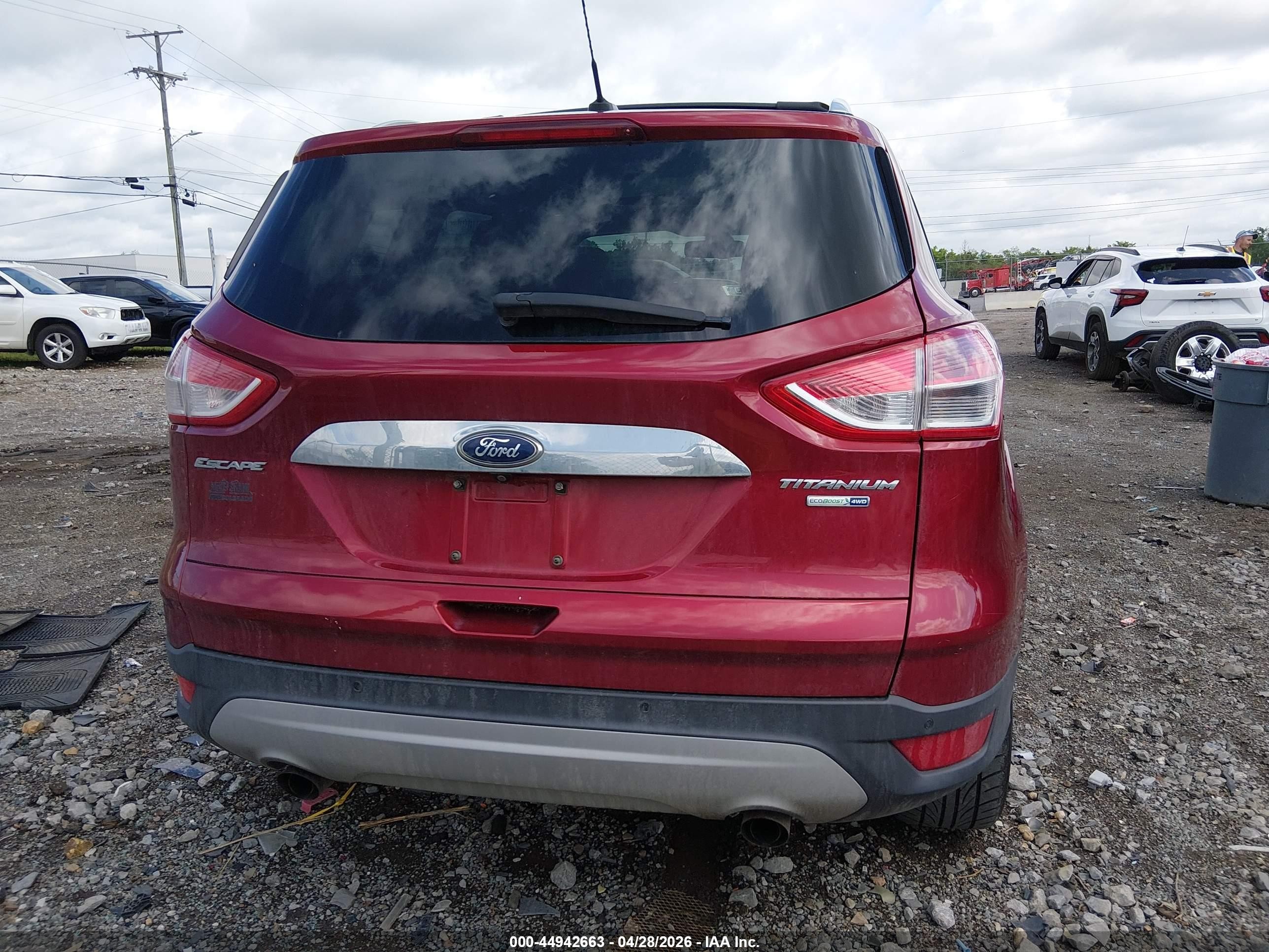 2014 Ford Escape Titanium Burgundy vin: 1FMCU9J91EUA22037
