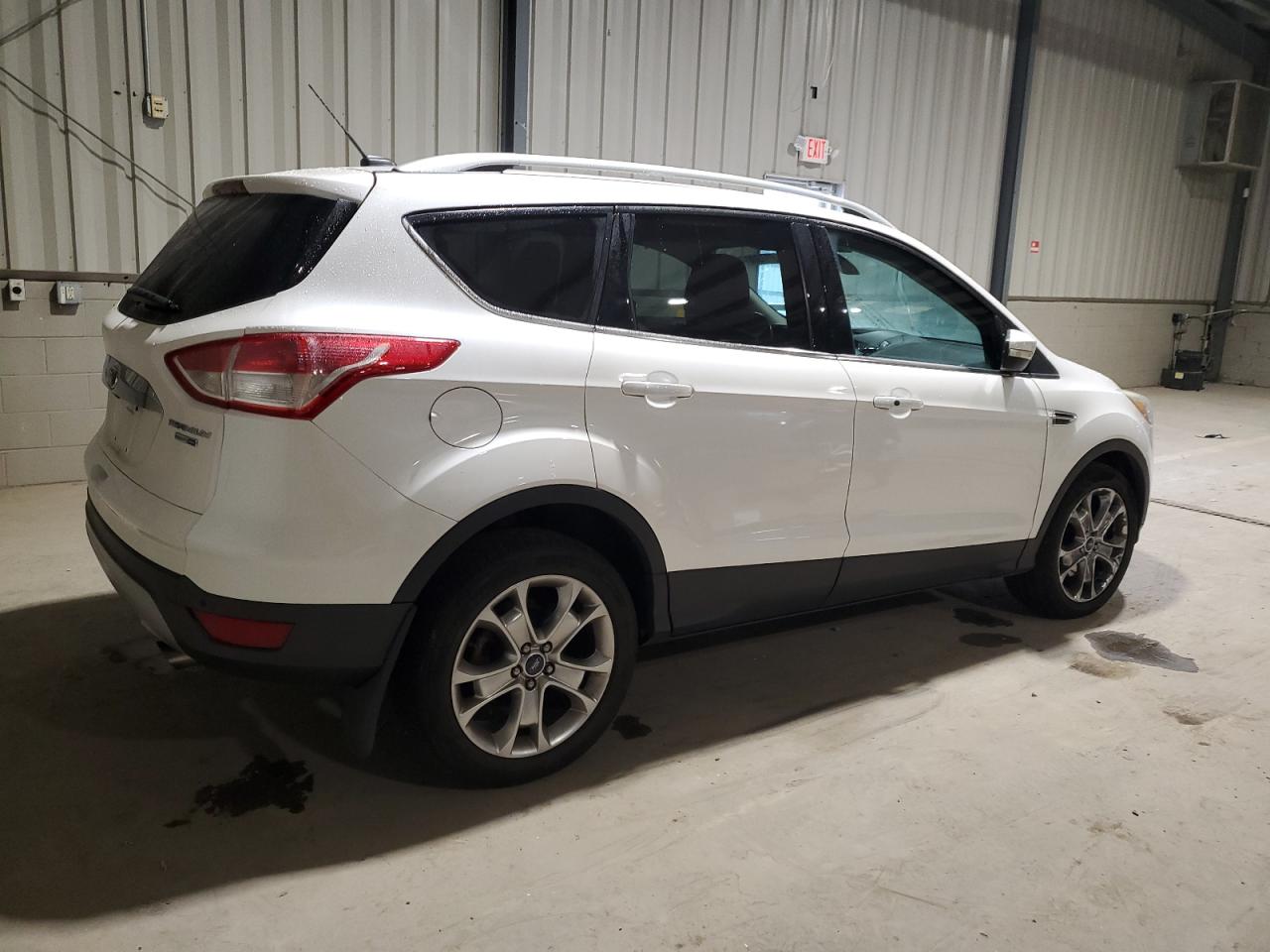 2014 Ford Escape Titanium White vin: 1FMCU9J91EUA90788