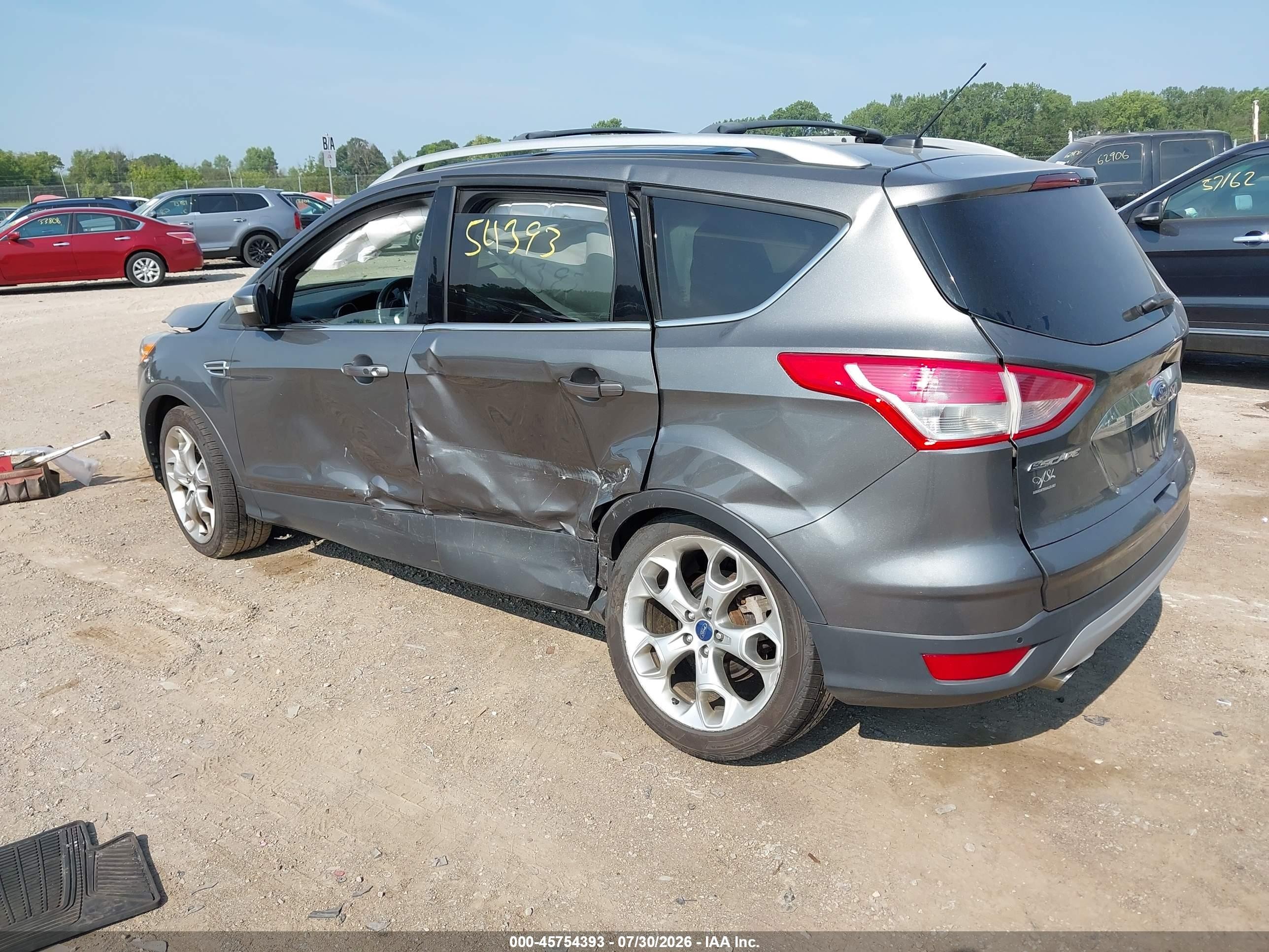 2014 Ford Escape Titanium Серый vin: 1FMCU9J91EUB04494
