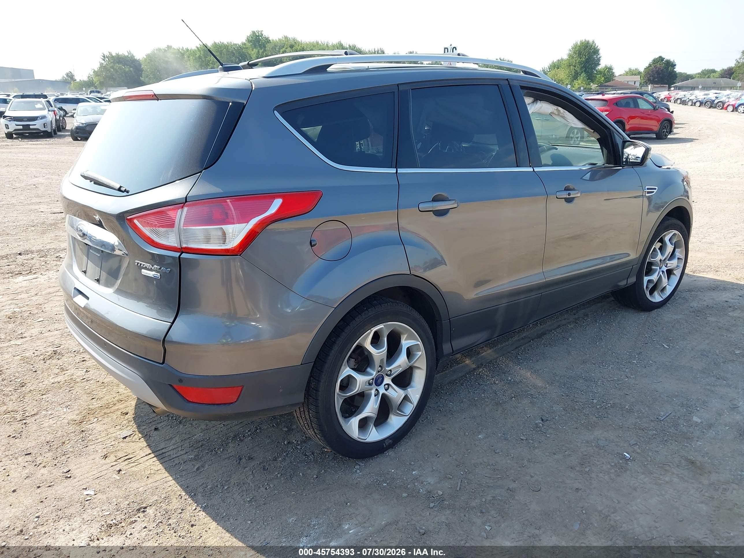 2014 Ford Escape Titanium Серый vin: 1FMCU9J91EUB04494