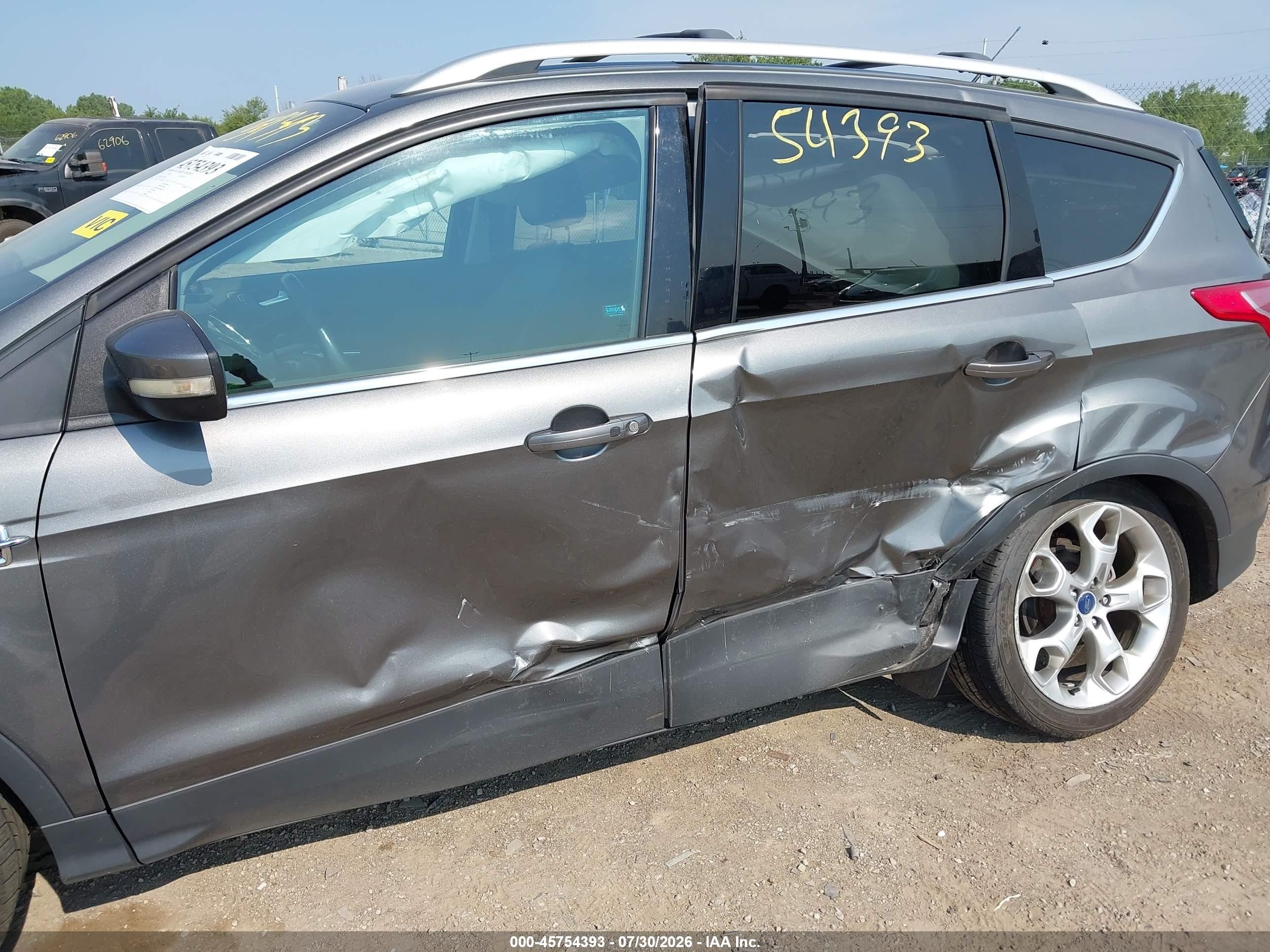 2014 Ford Escape Titanium Серый vin: 1FMCU9J91EUB04494