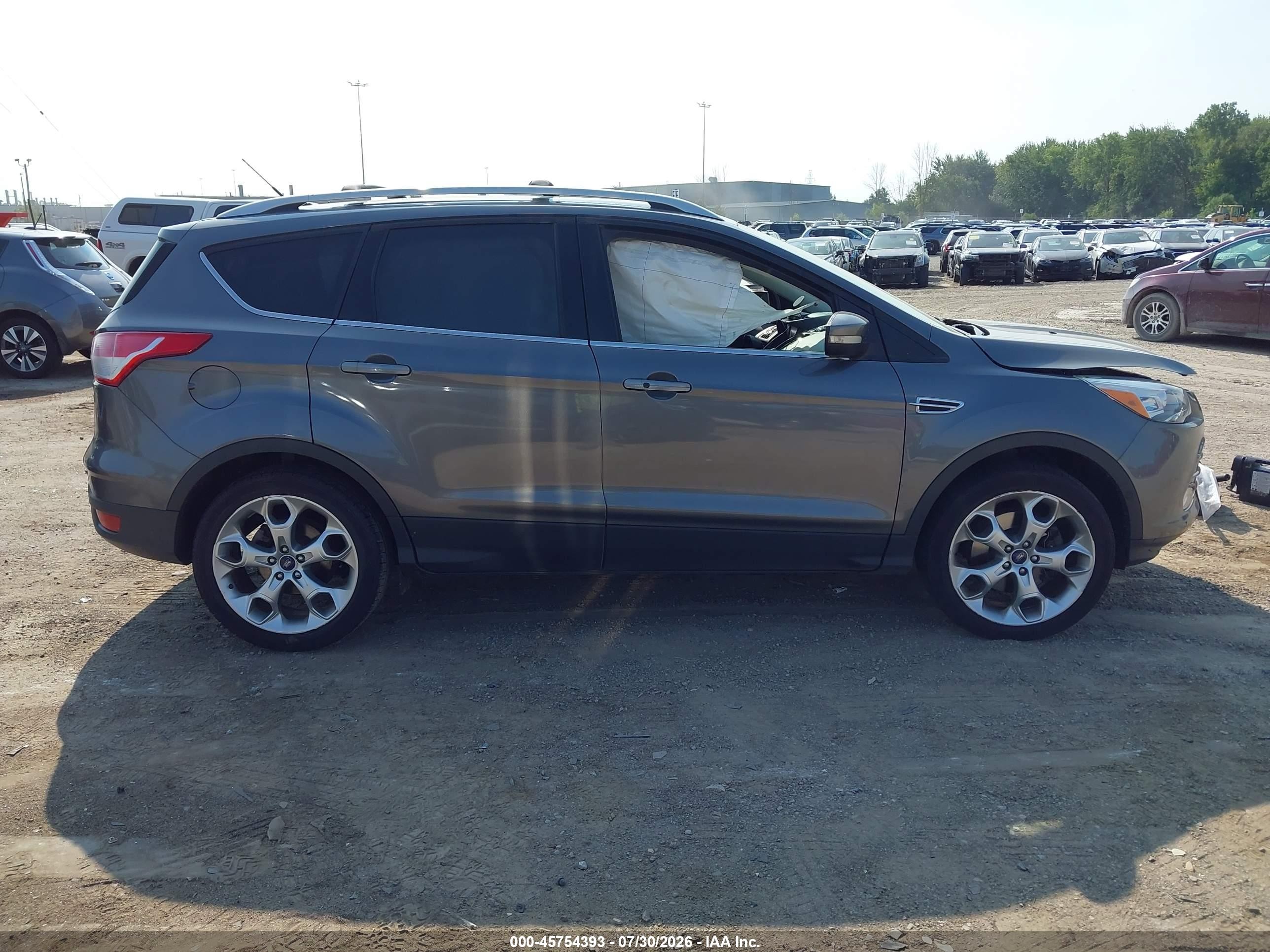 2014 Ford Escape Titanium Серый vin: 1FMCU9J91EUB04494