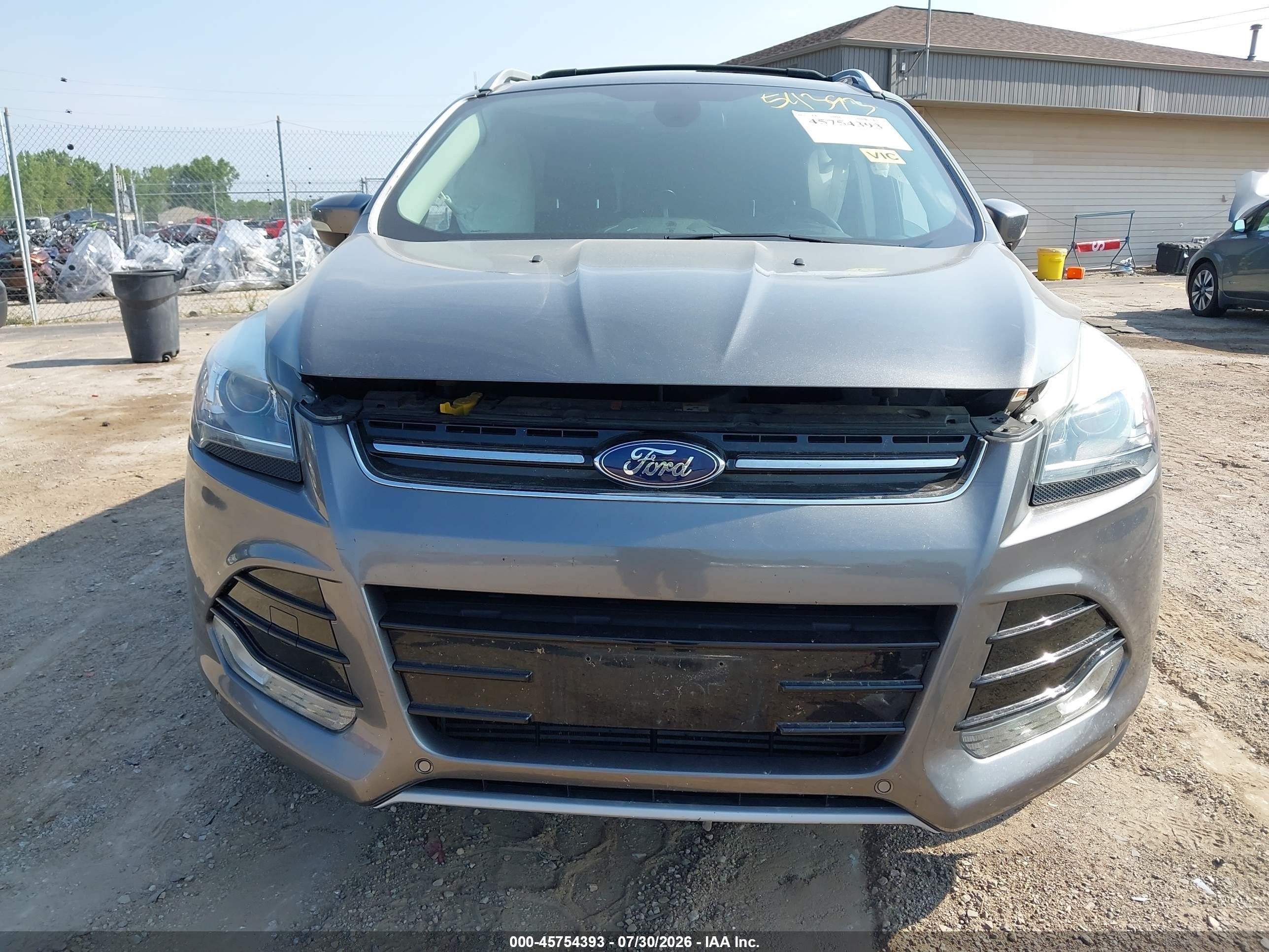 2014 Ford Escape Titanium Серый vin: 1FMCU9J91EUB04494