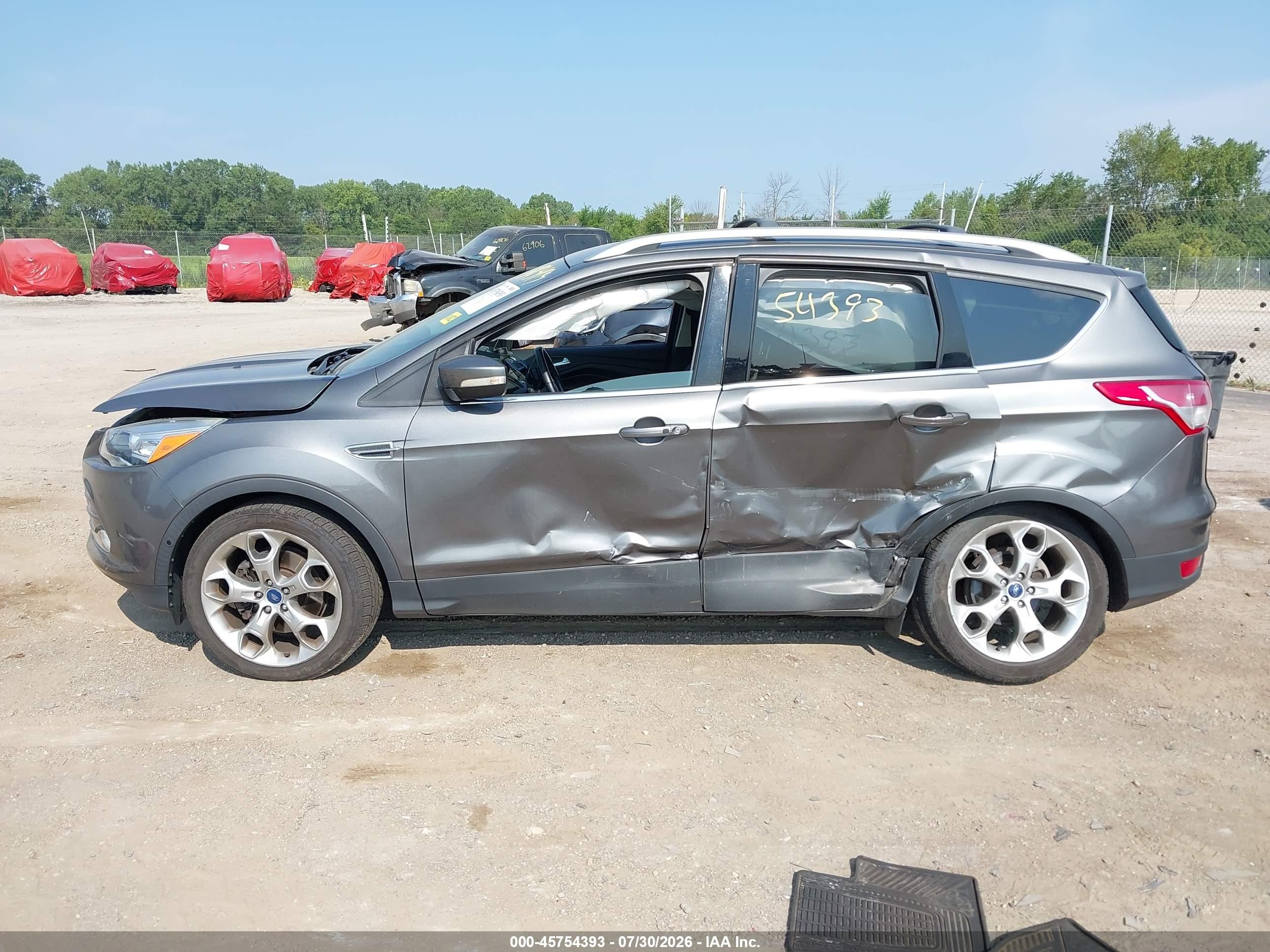 2014 Ford Escape Titanium Серый vin: 1FMCU9J91EUB04494
