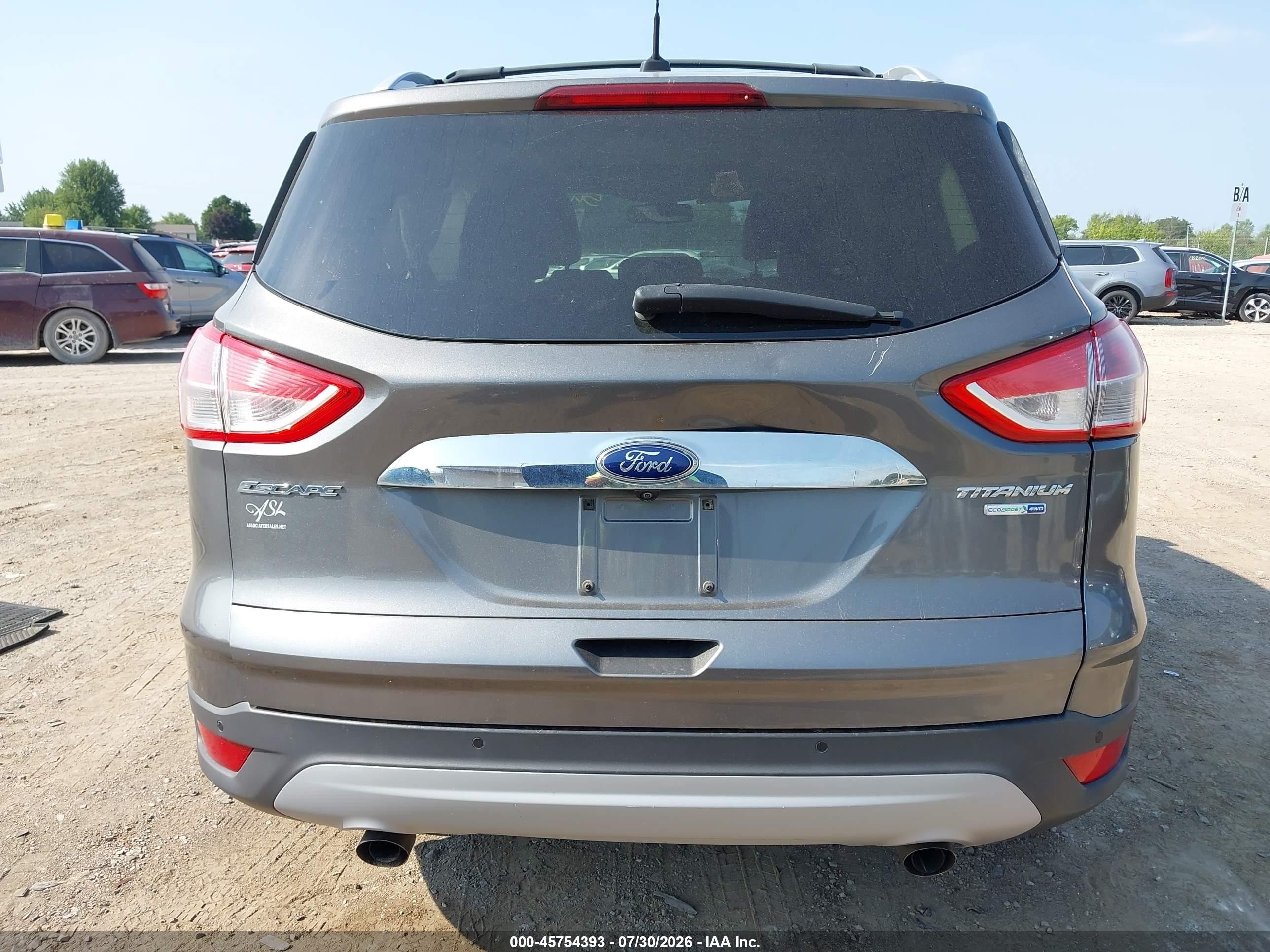 2014 Ford Escape Titanium Серый vin: 1FMCU9J91EUB04494