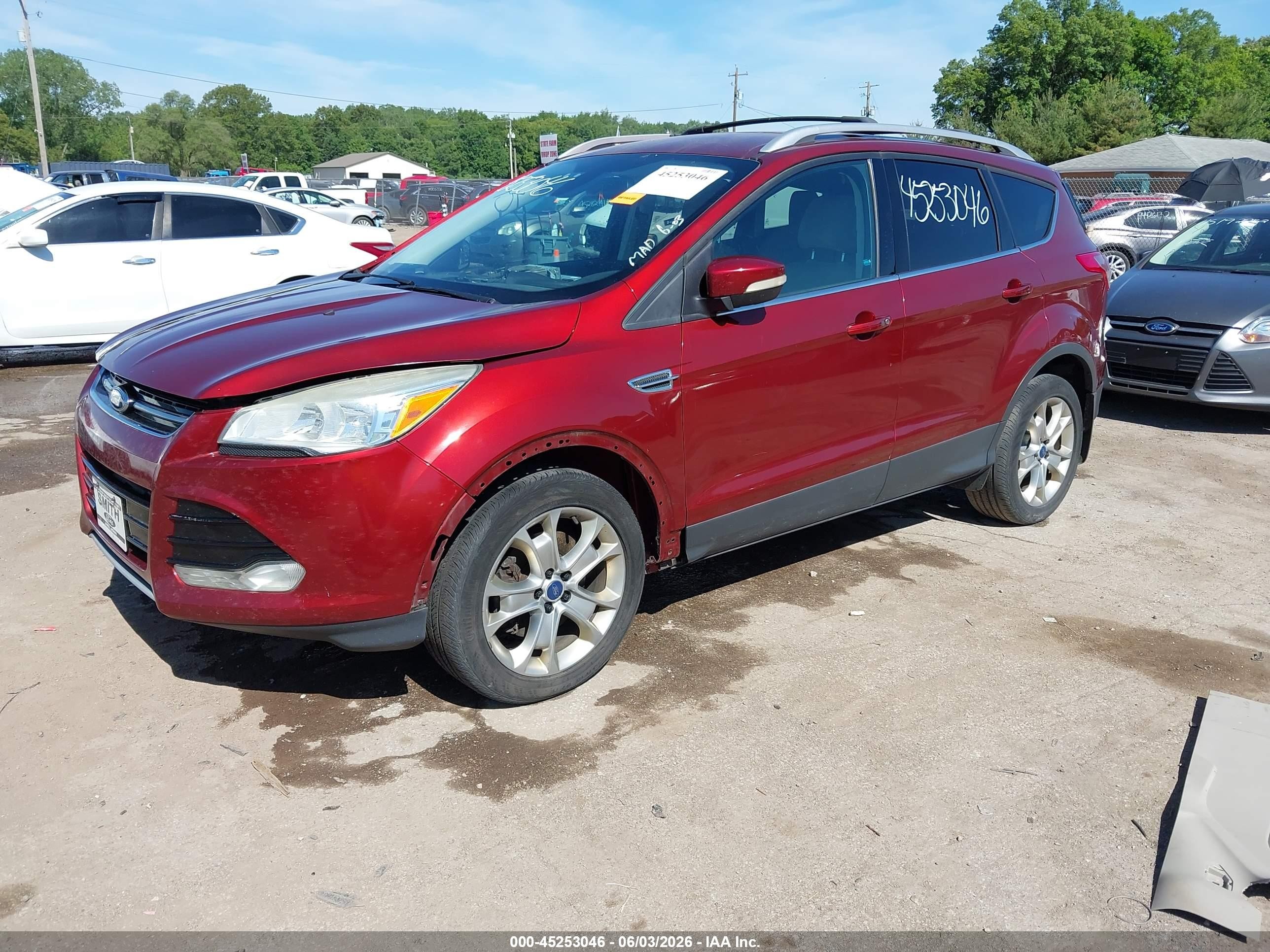 2014 Ford Escape Titanium Red vin: 1FMCU9J91EUB13454
