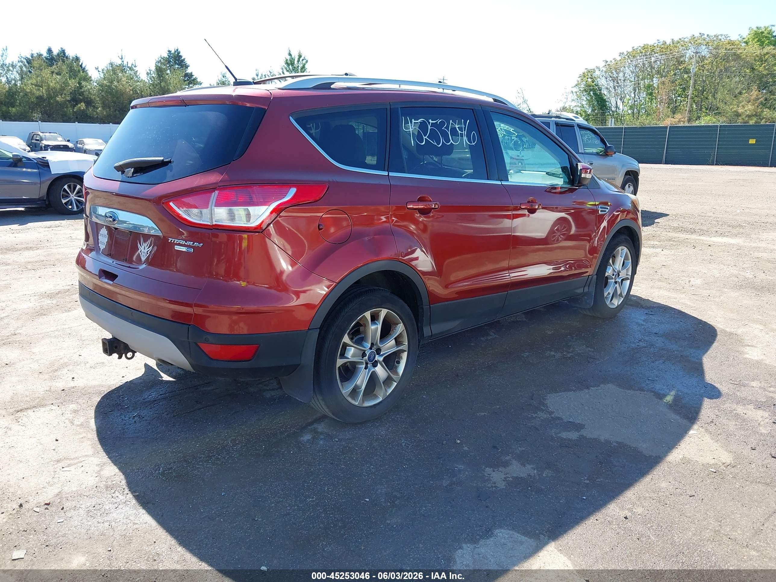 2014 Ford Escape Titanium Red vin: 1FMCU9J91EUB13454