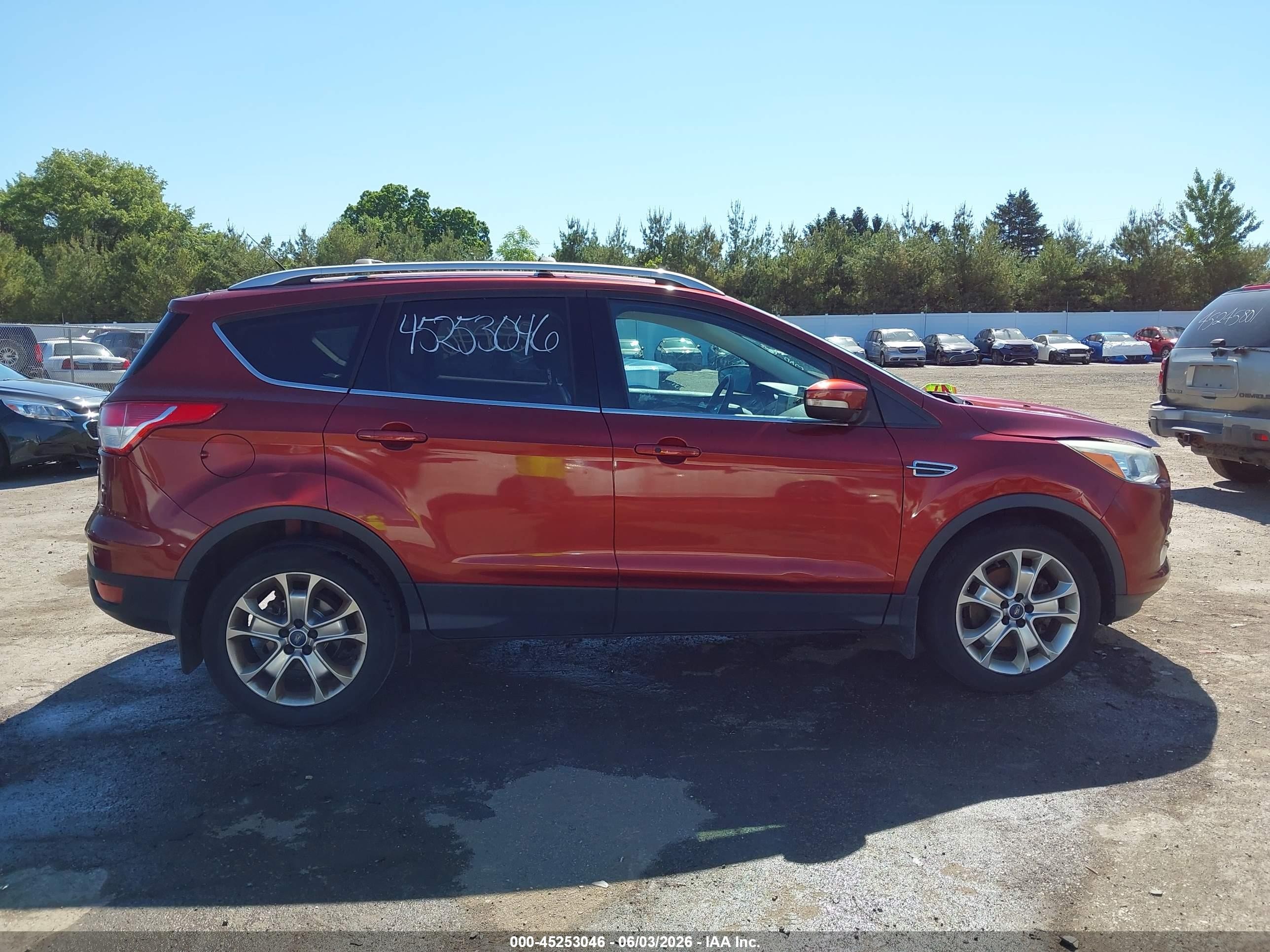 2014 Ford Escape Titanium Red vin: 1FMCU9J91EUB13454