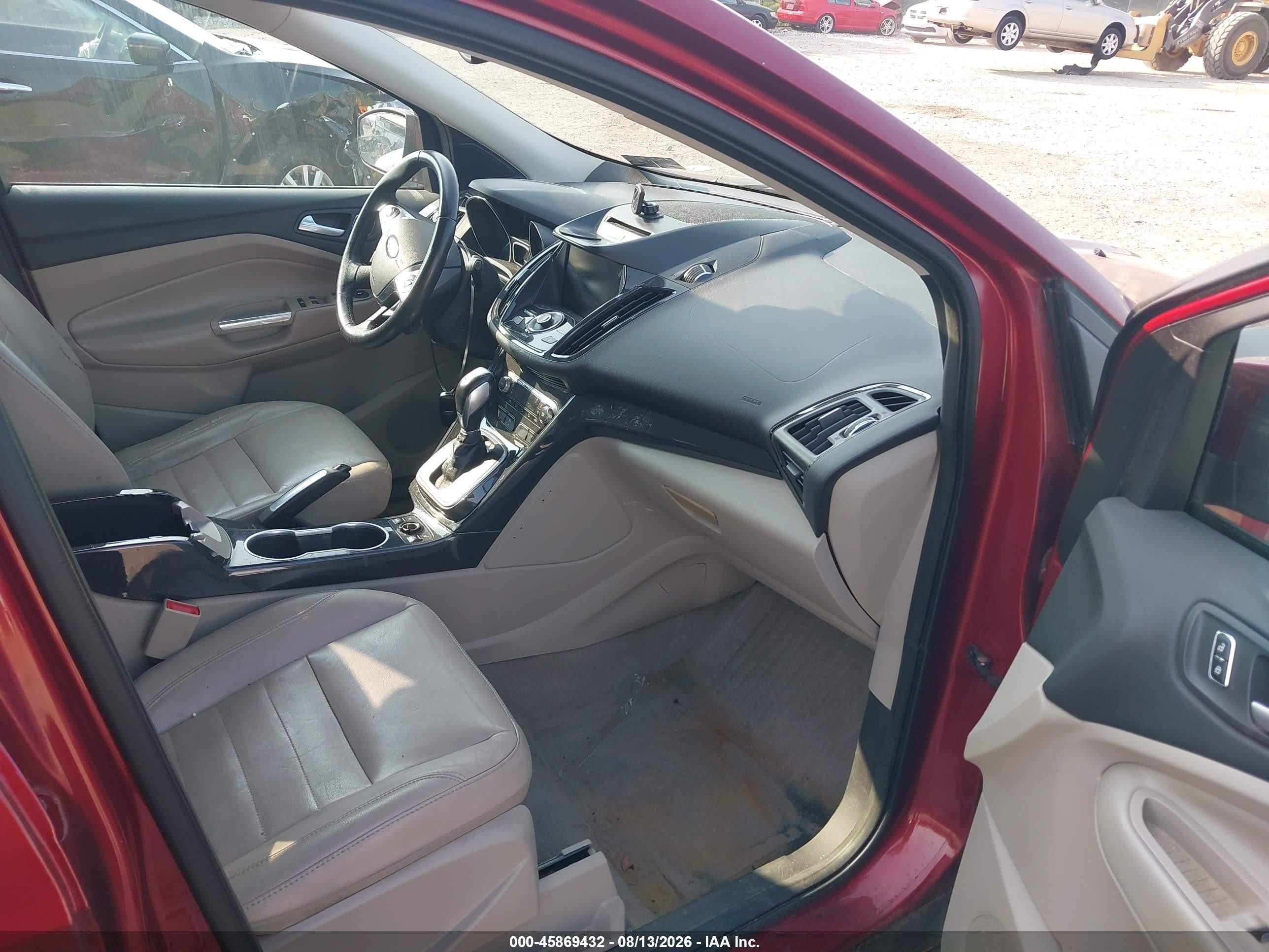 2014 Ford Escape Titanium Red vin: 1FMCU9J91EUB34272