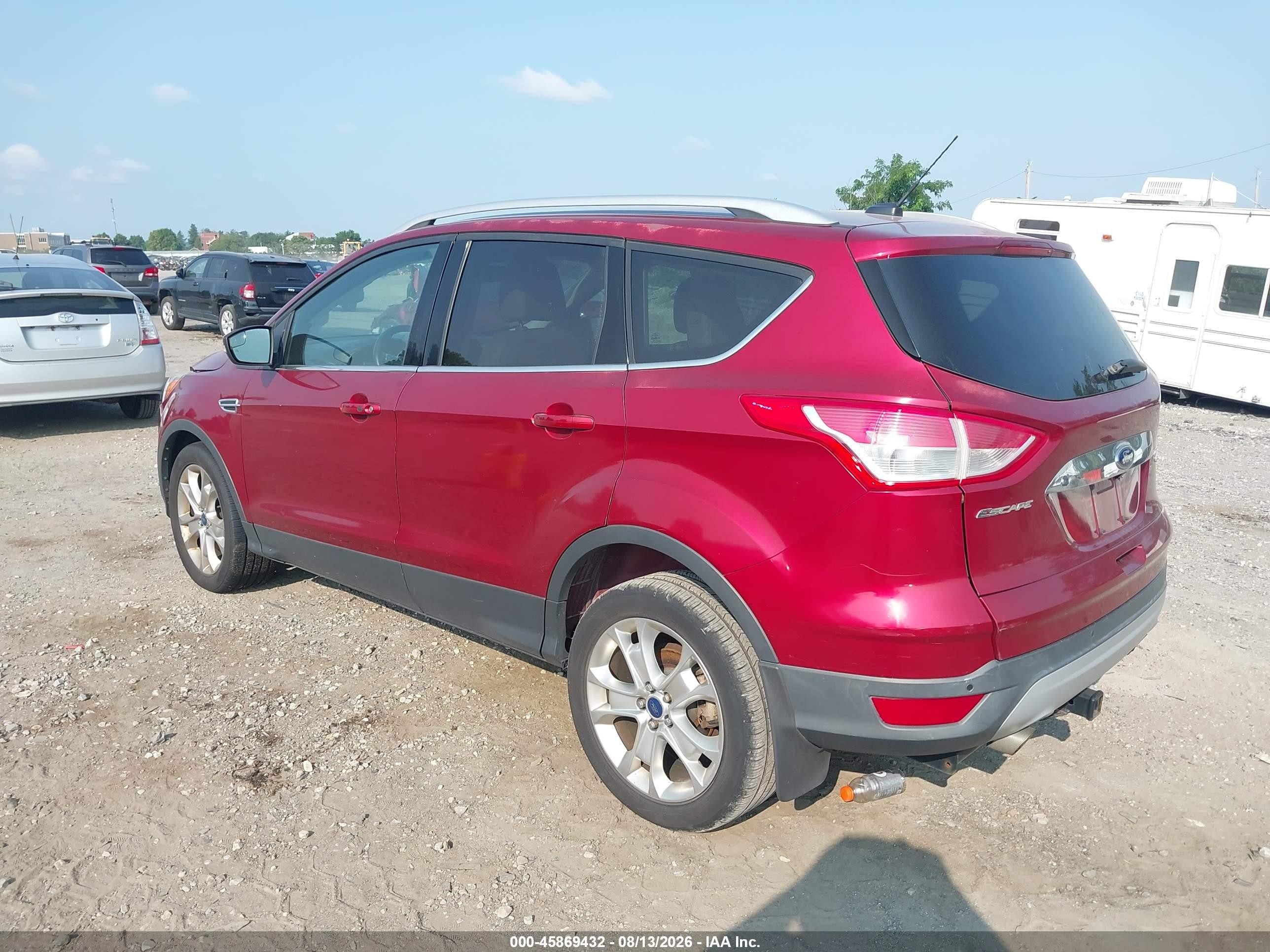 2014 Ford Escape Titanium Red vin: 1FMCU9J91EUB34272