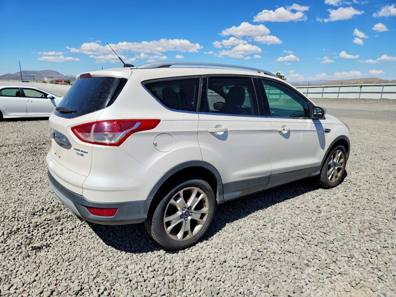 2014 Ford Escape Titanium White vin: 1FMCU9J91EUB34286