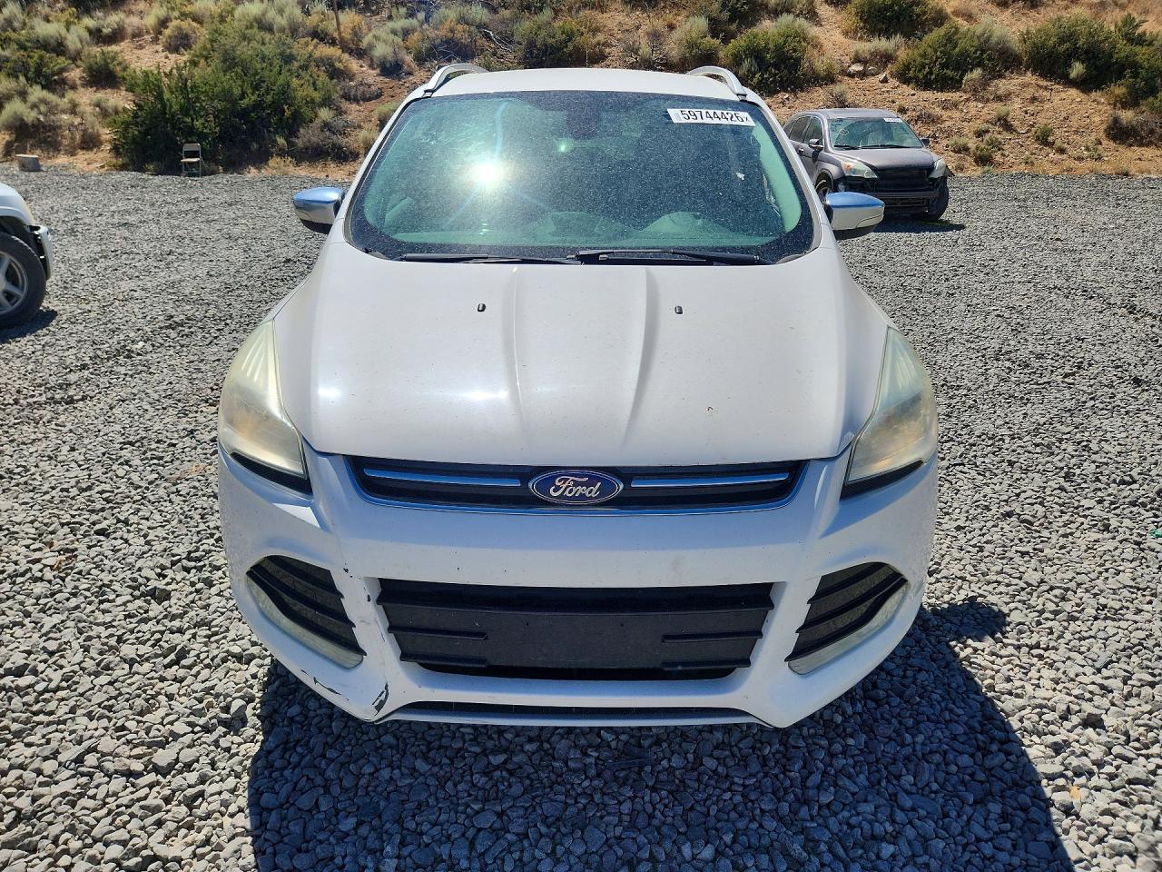 2014 Ford Escape Titanium White vin: 1FMCU9J91EUB34286