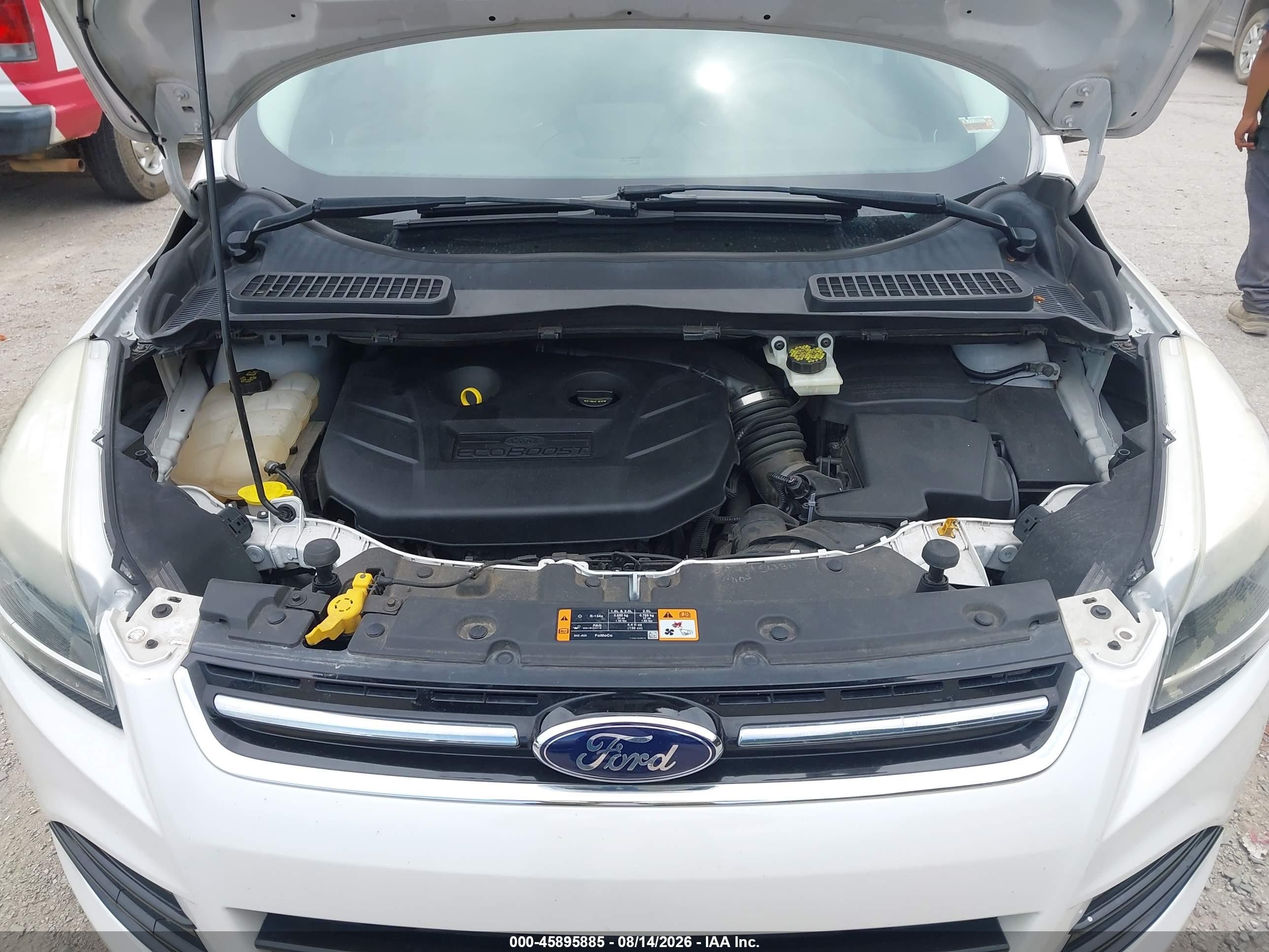 2014 Ford Escape Titanium White vin: 1FMCU9J91EUB98103