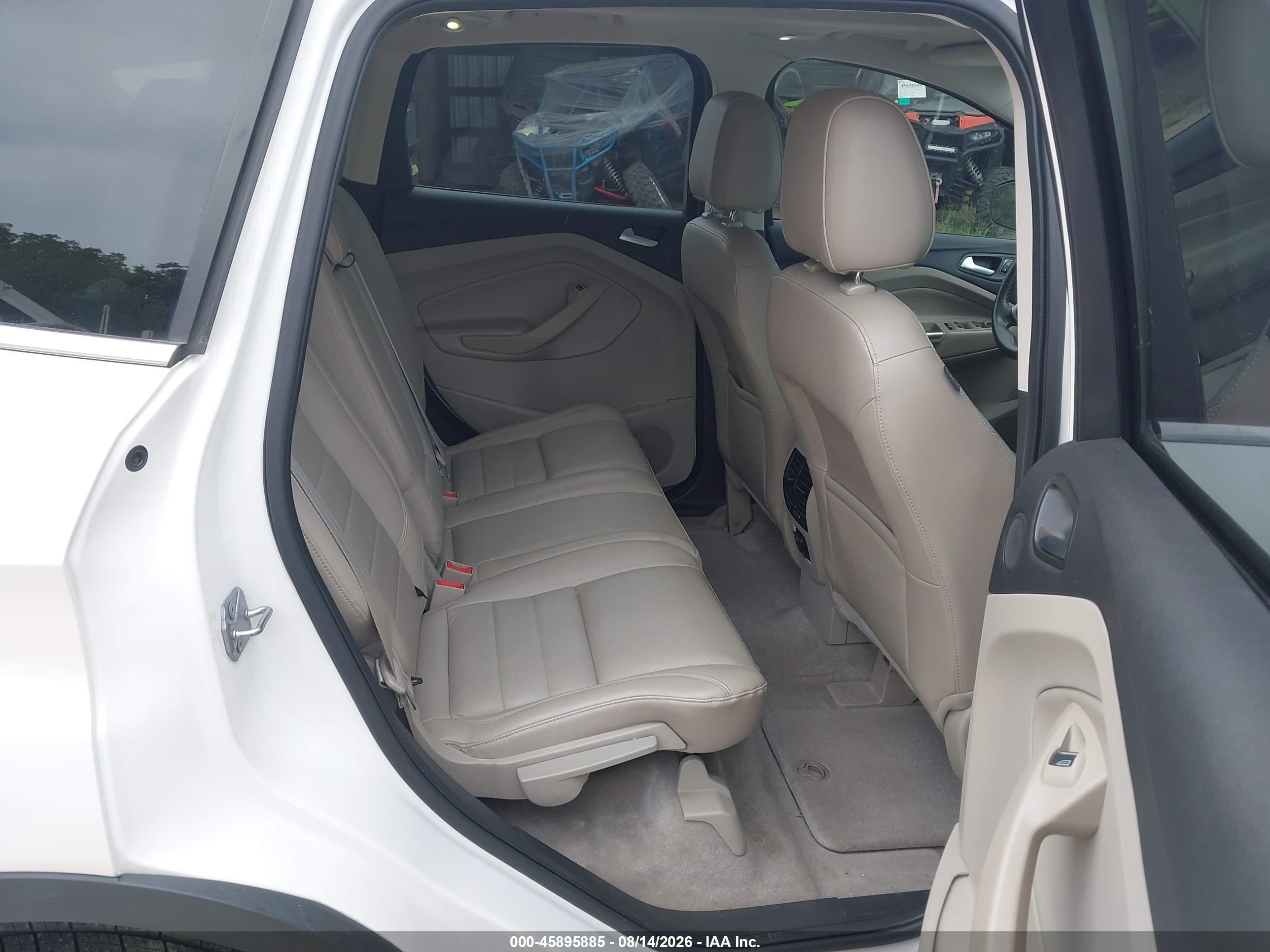 2014 Ford Escape Titanium White vin: 1FMCU9J91EUB98103