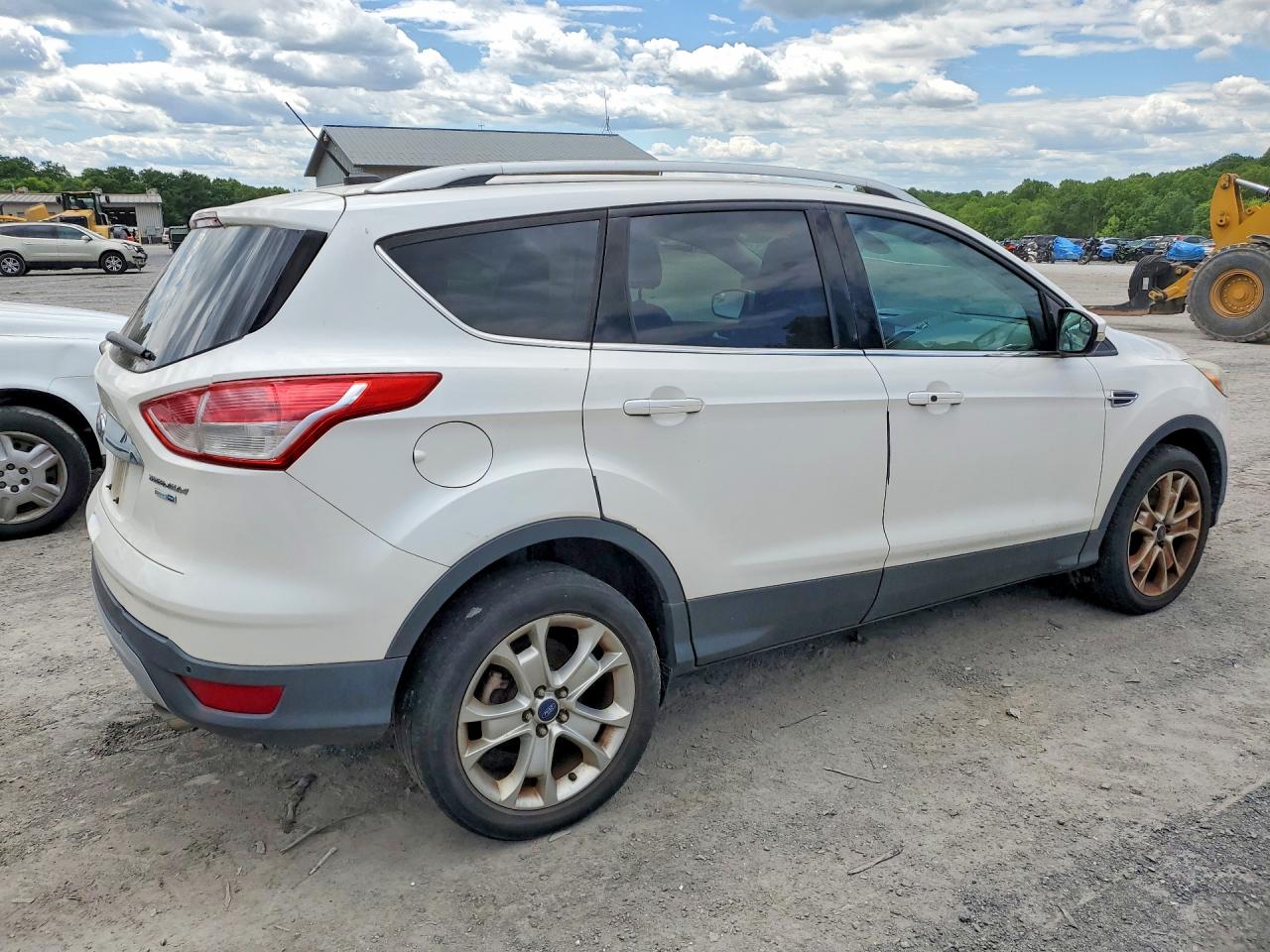 2014 Ford Escape Titanium White vin: 1FMCU9J91EUC54010