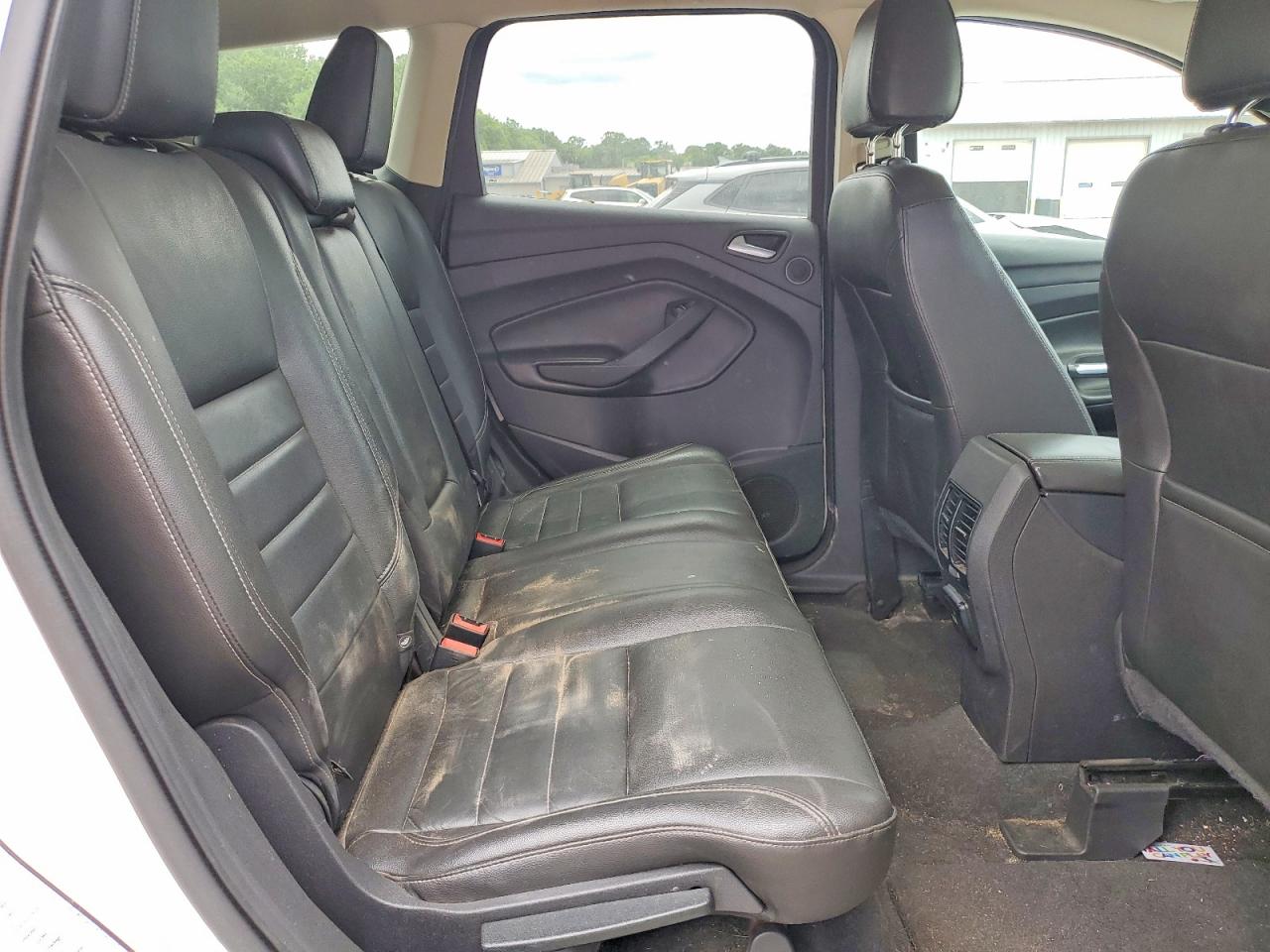 2014 Ford Escape Titanium White vin: 1FMCU9J91EUC54010