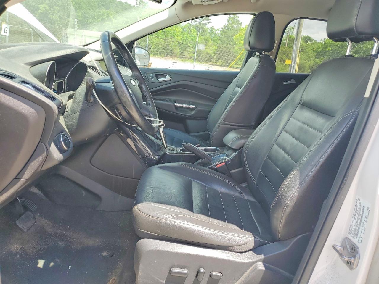 2014 Ford Escape Titanium White vin: 1FMCU9J91EUC54010
