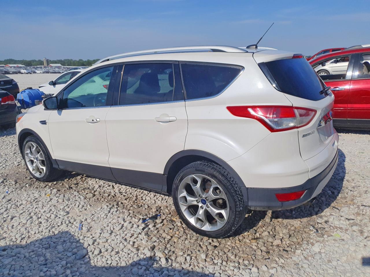 2014 Ford Escape Titanium White vin: 1FMCU9J91EUD23794