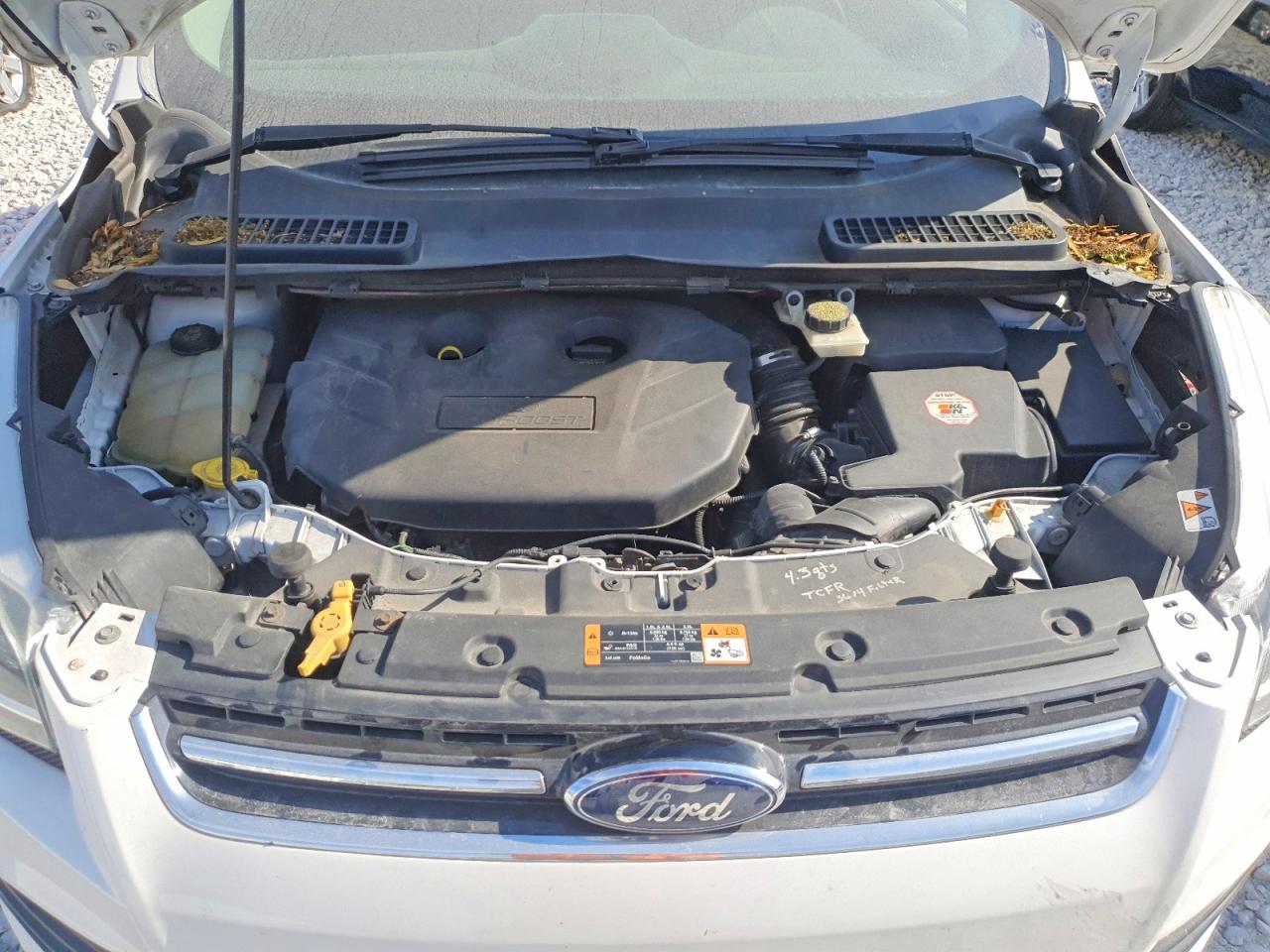 2014 Ford Escape Titanium White vin: 1FMCU9J91EUD23794