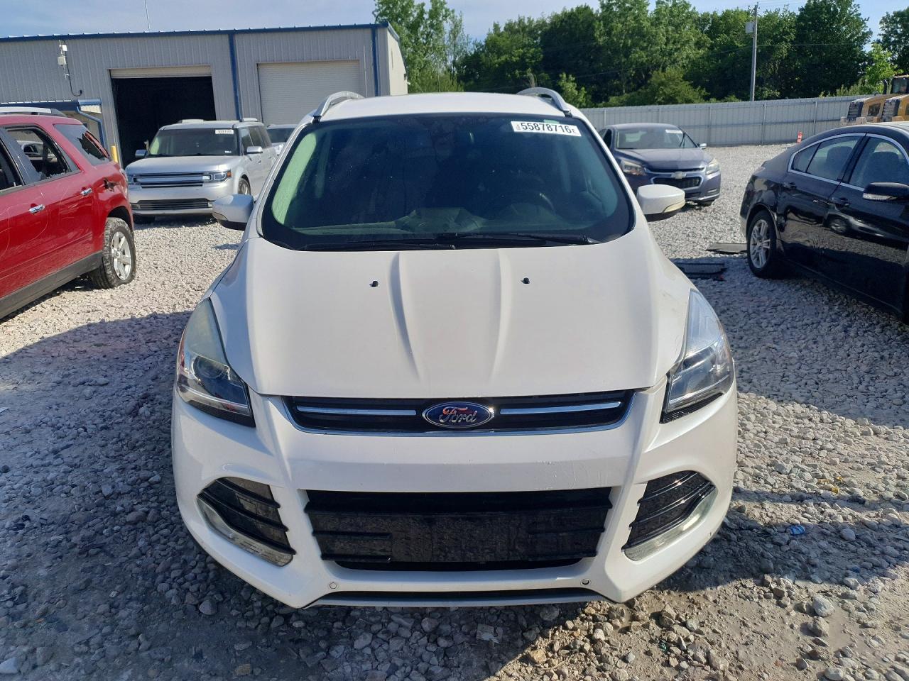 2014 Ford Escape Titanium White vin: 1FMCU9J91EUD23794