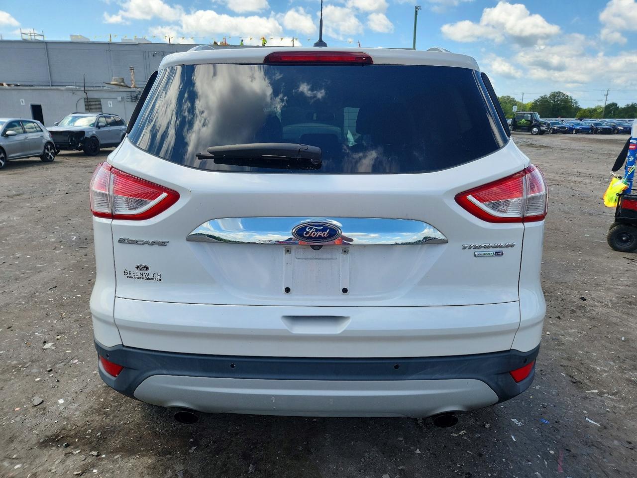 2014 Ford Escape Titanium White vin: 1FMCU9J91EUE31803