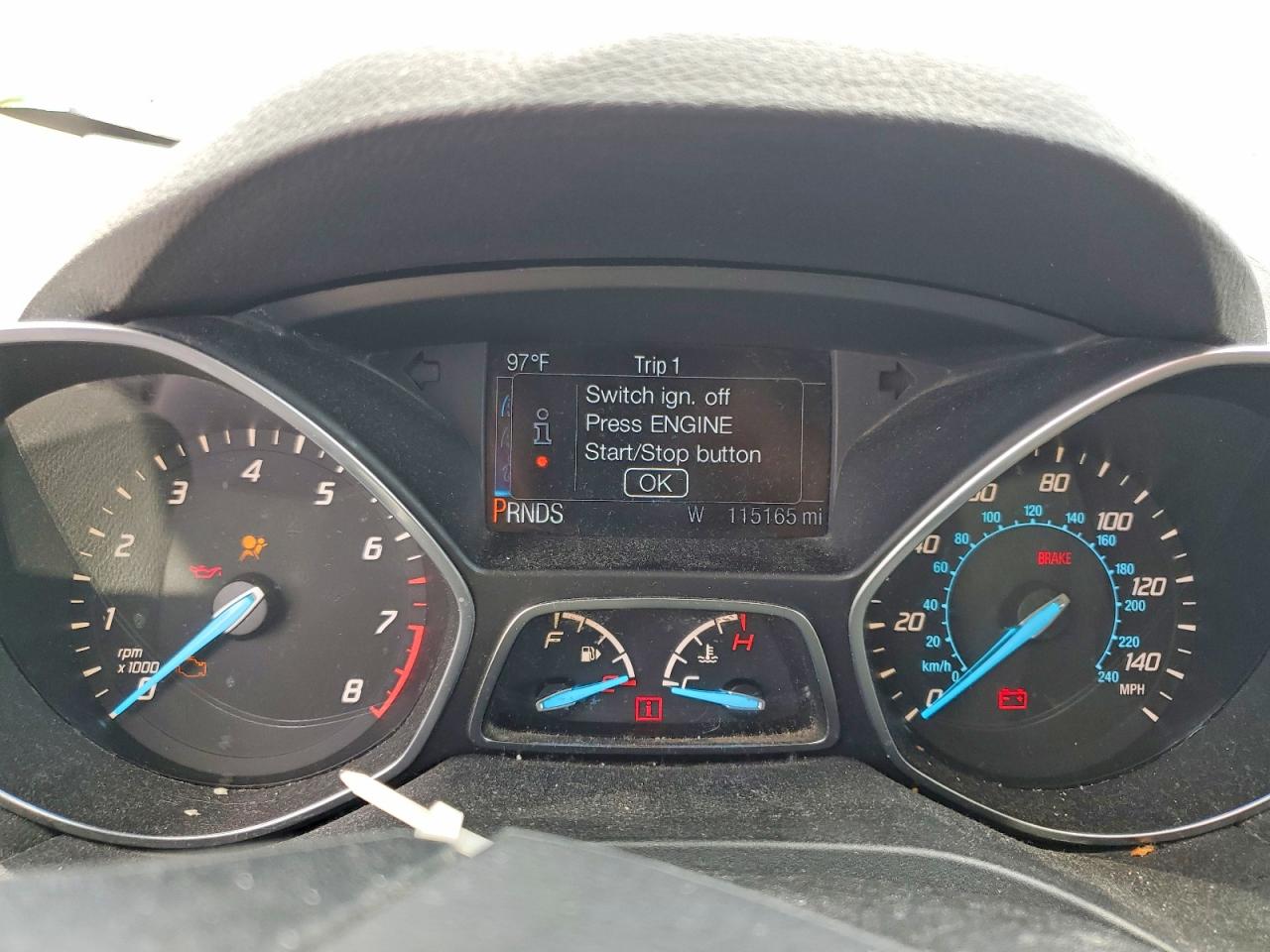 2014 Ford Escape Titanium Серый vin: 1FMCU9J91EUE45457