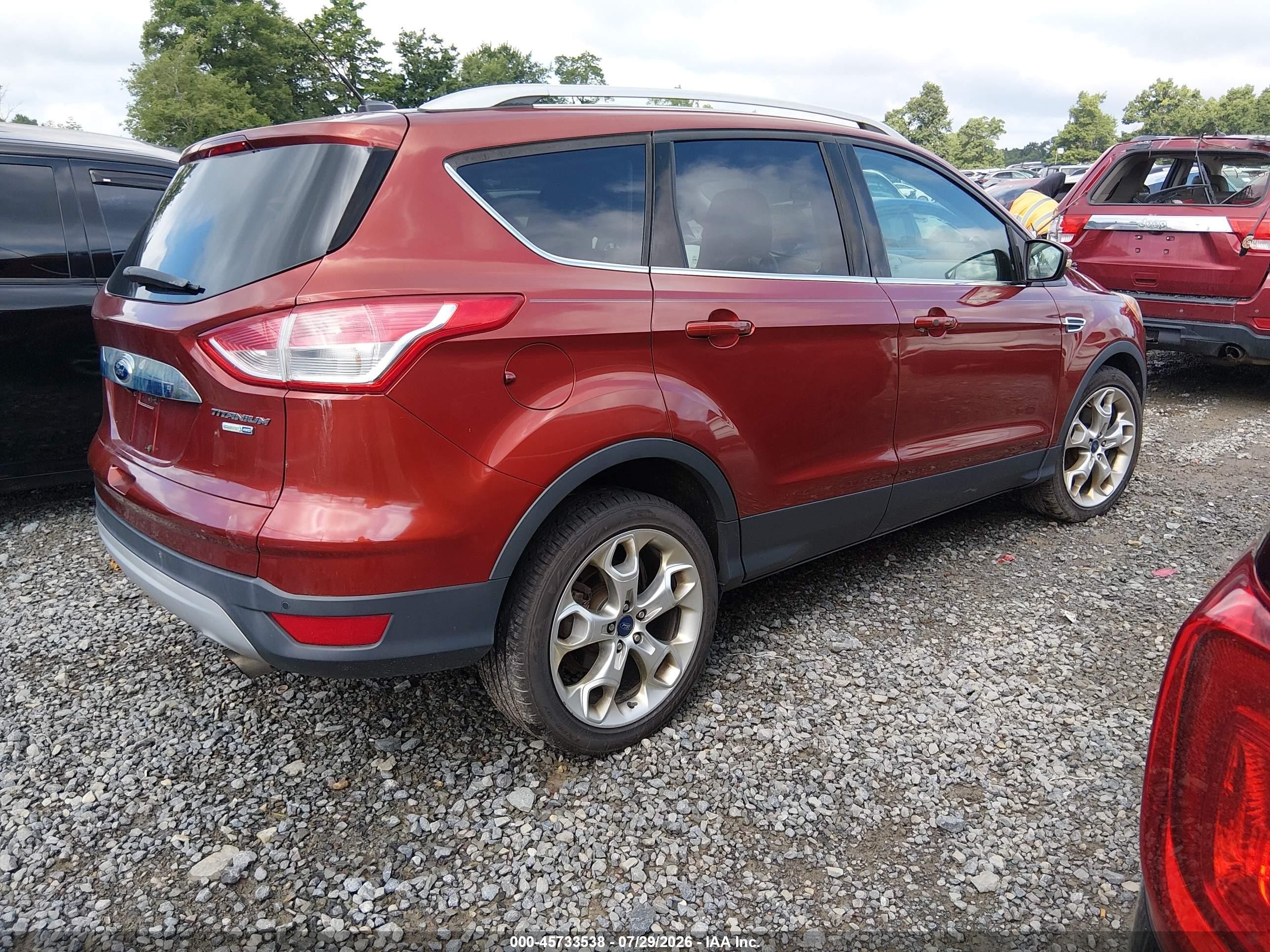 2015 Ford Escape Titanium Красный vin: 1FMCU9J91FUB17943