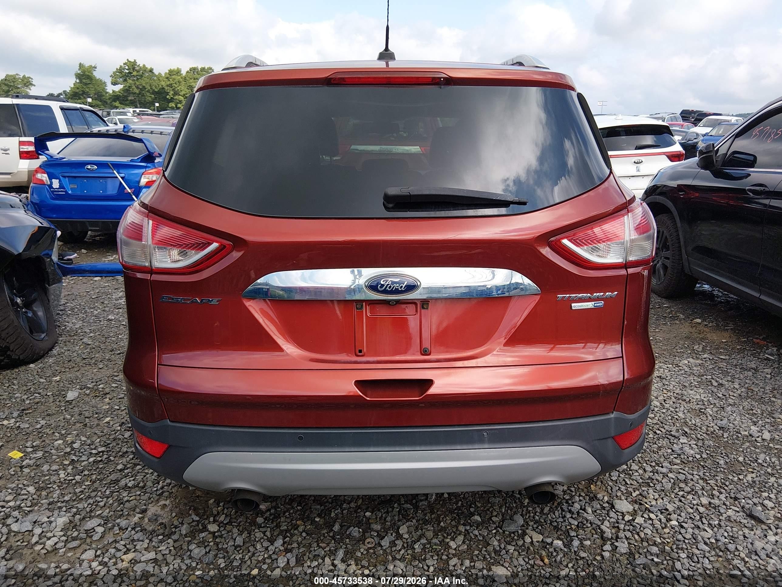 2015 Ford Escape Titanium Красный vin: 1FMCU9J91FUB17943