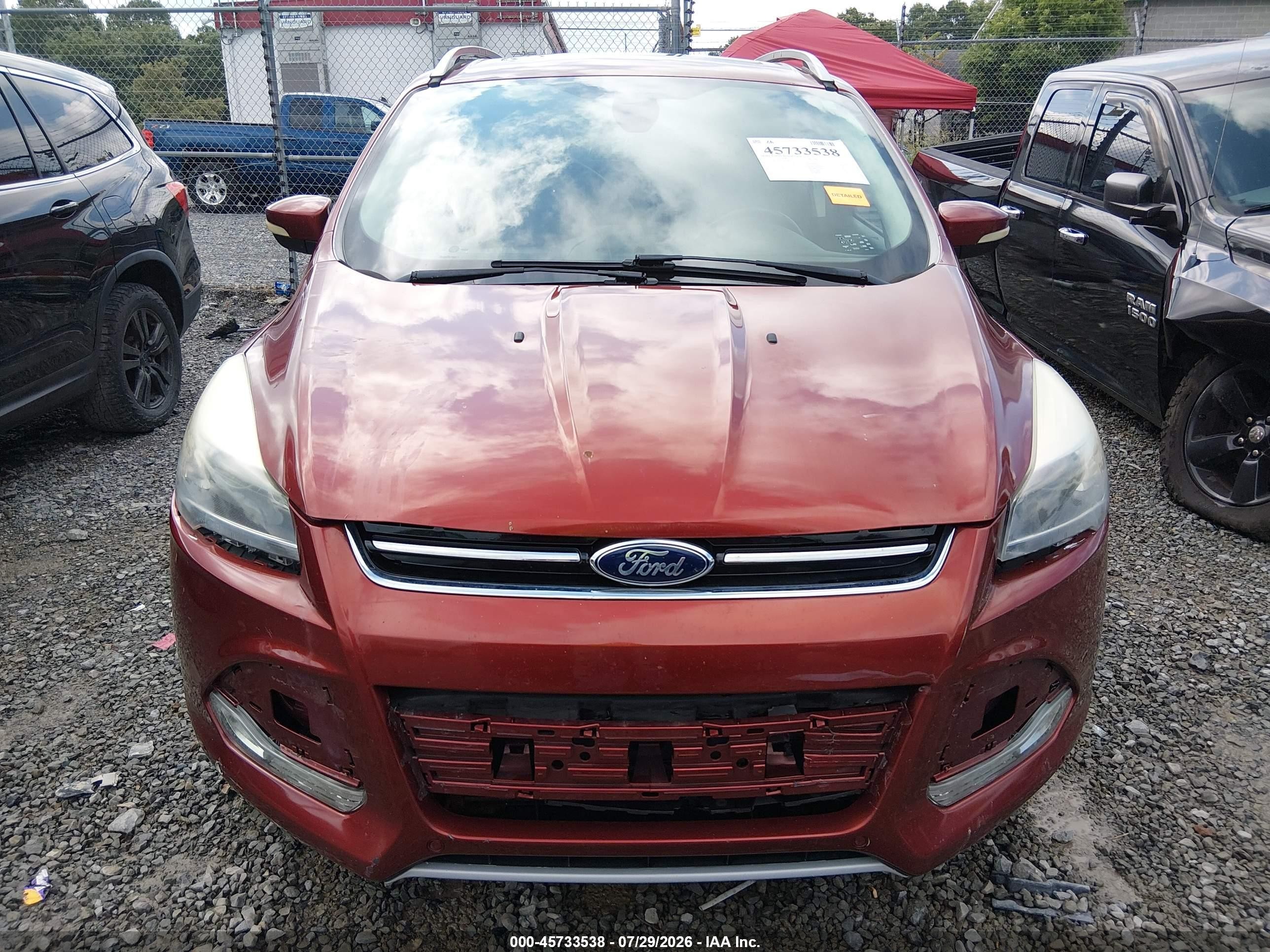 2015 Ford Escape Titanium Красный vin: 1FMCU9J91FUB17943