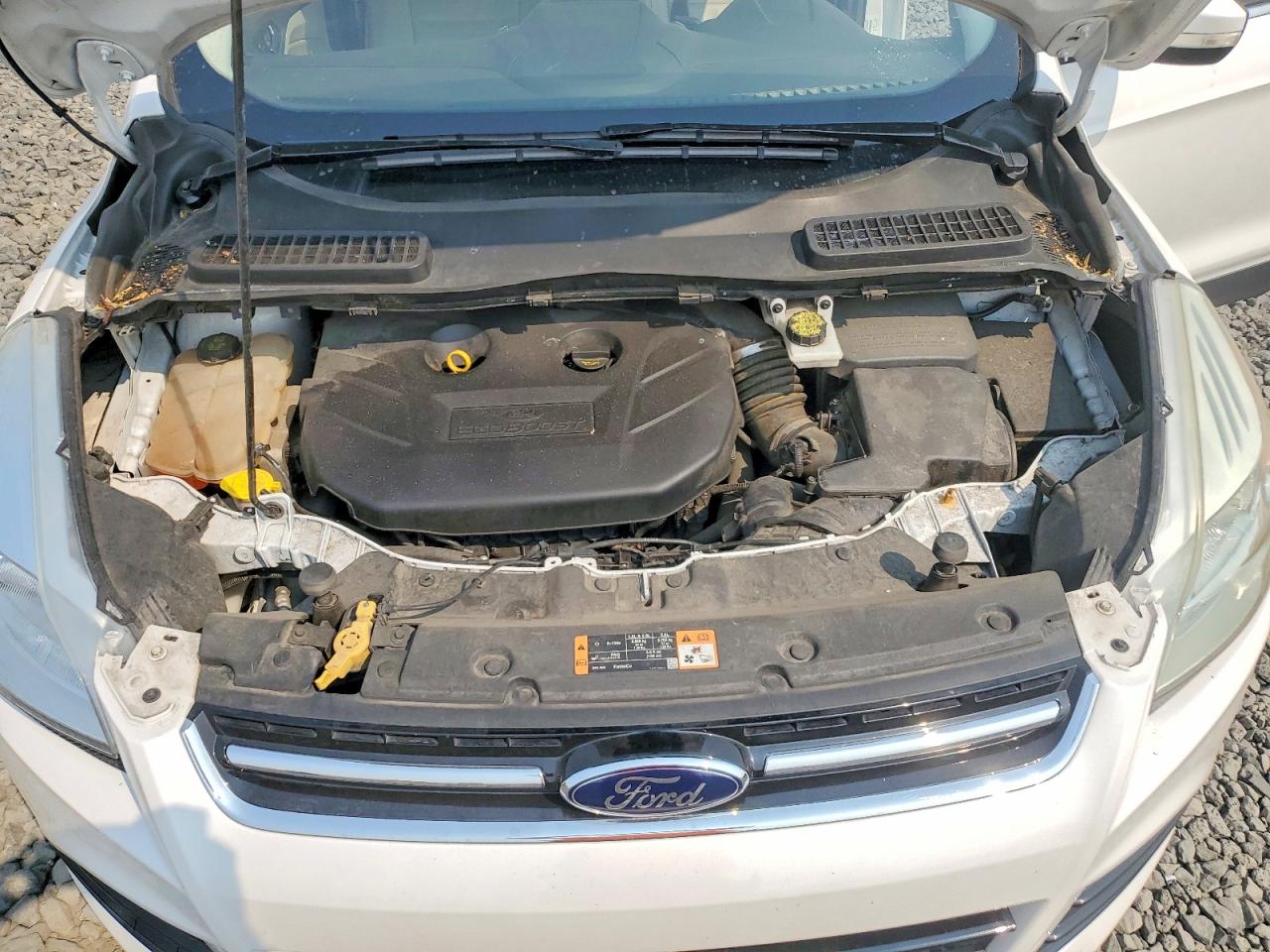 2015 Ford Escape Titanium White vin: 1FMCU9J91FUB50084