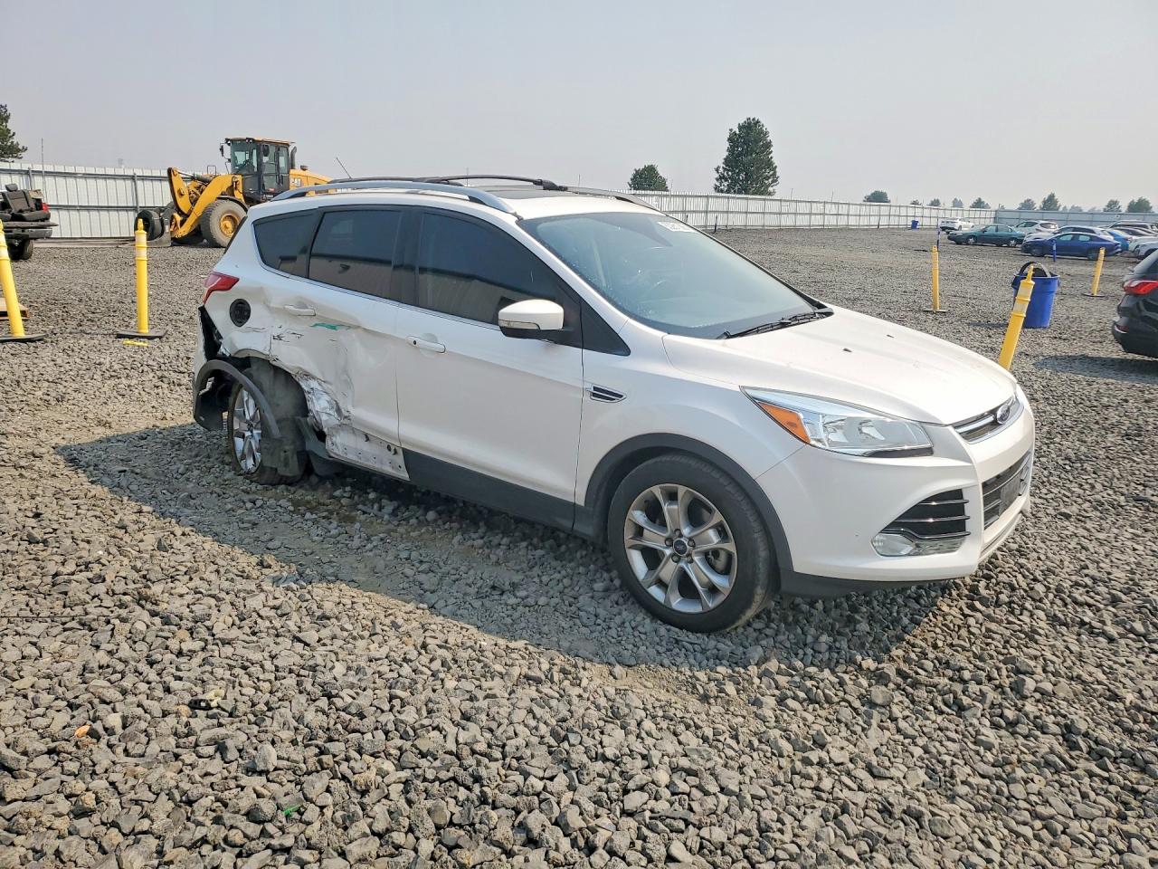 2015 Ford Escape Titanium White vin: 1FMCU9J91FUB50084