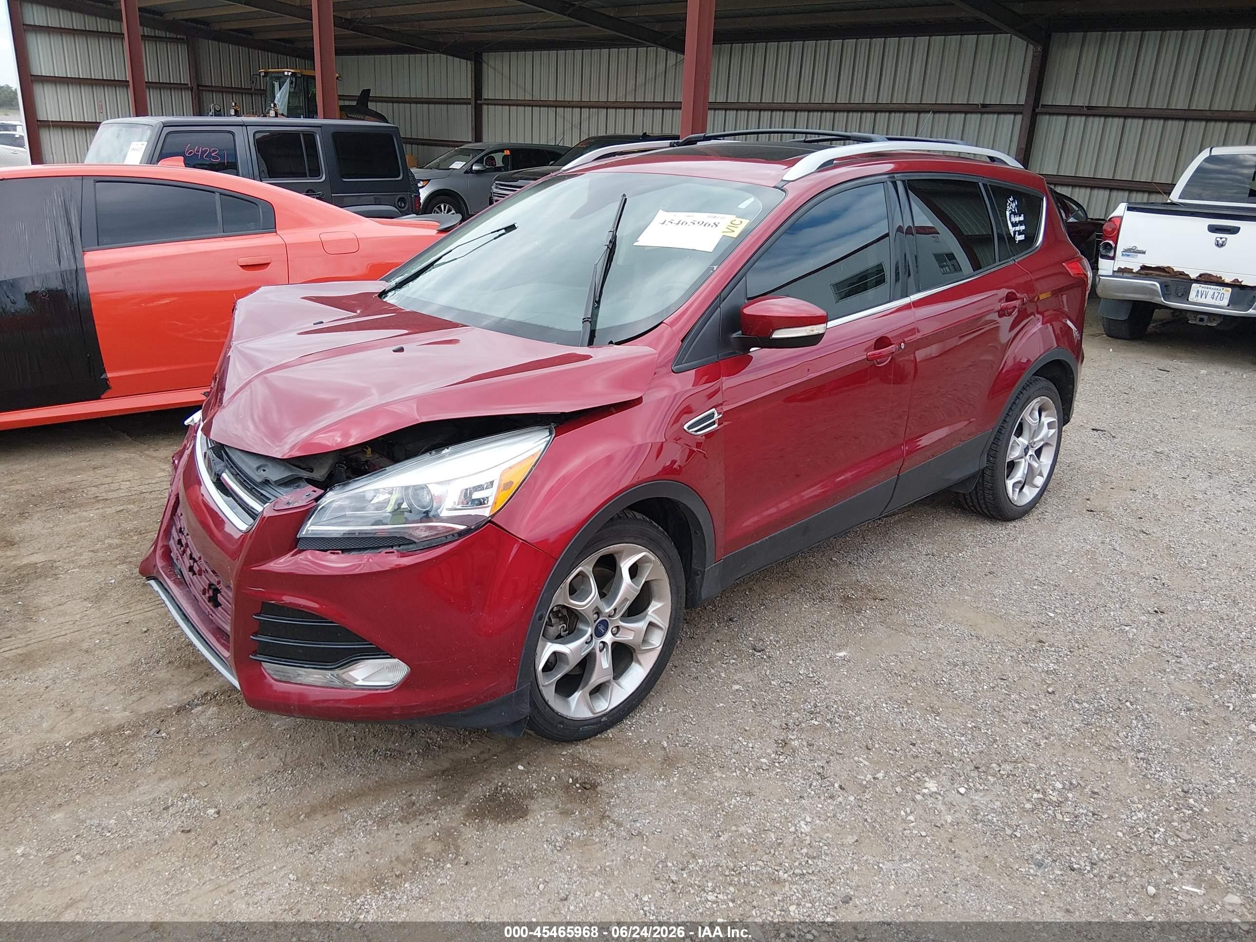 2015 Ford Escape Titanium Красный vin: 1FMCU9J91FUB80847