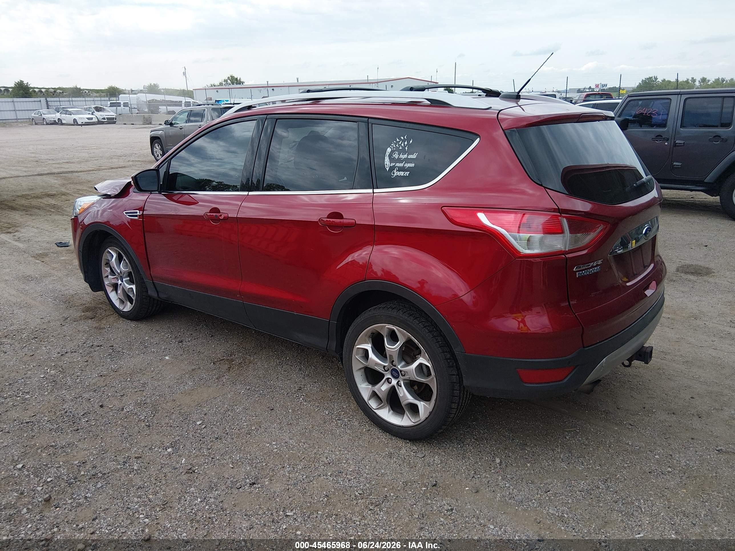 2015 Ford Escape Titanium Красный vin: 1FMCU9J91FUB80847
