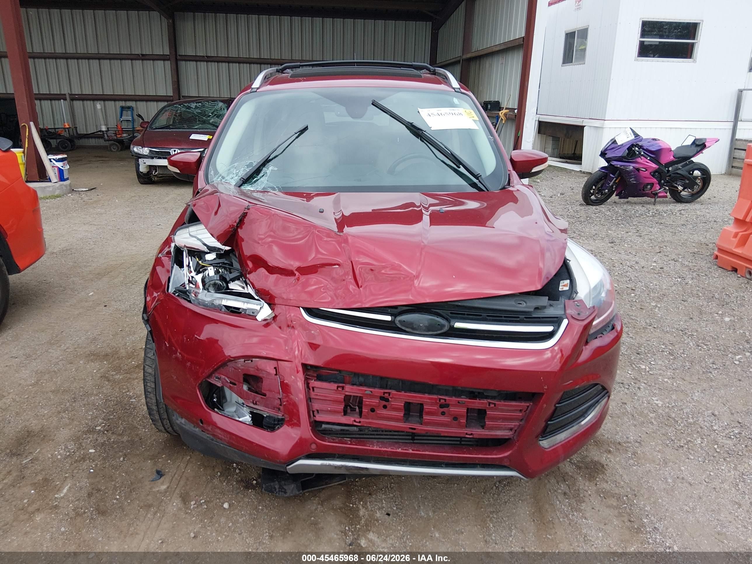 2015 Ford Escape Titanium Красный vin: 1FMCU9J91FUB80847