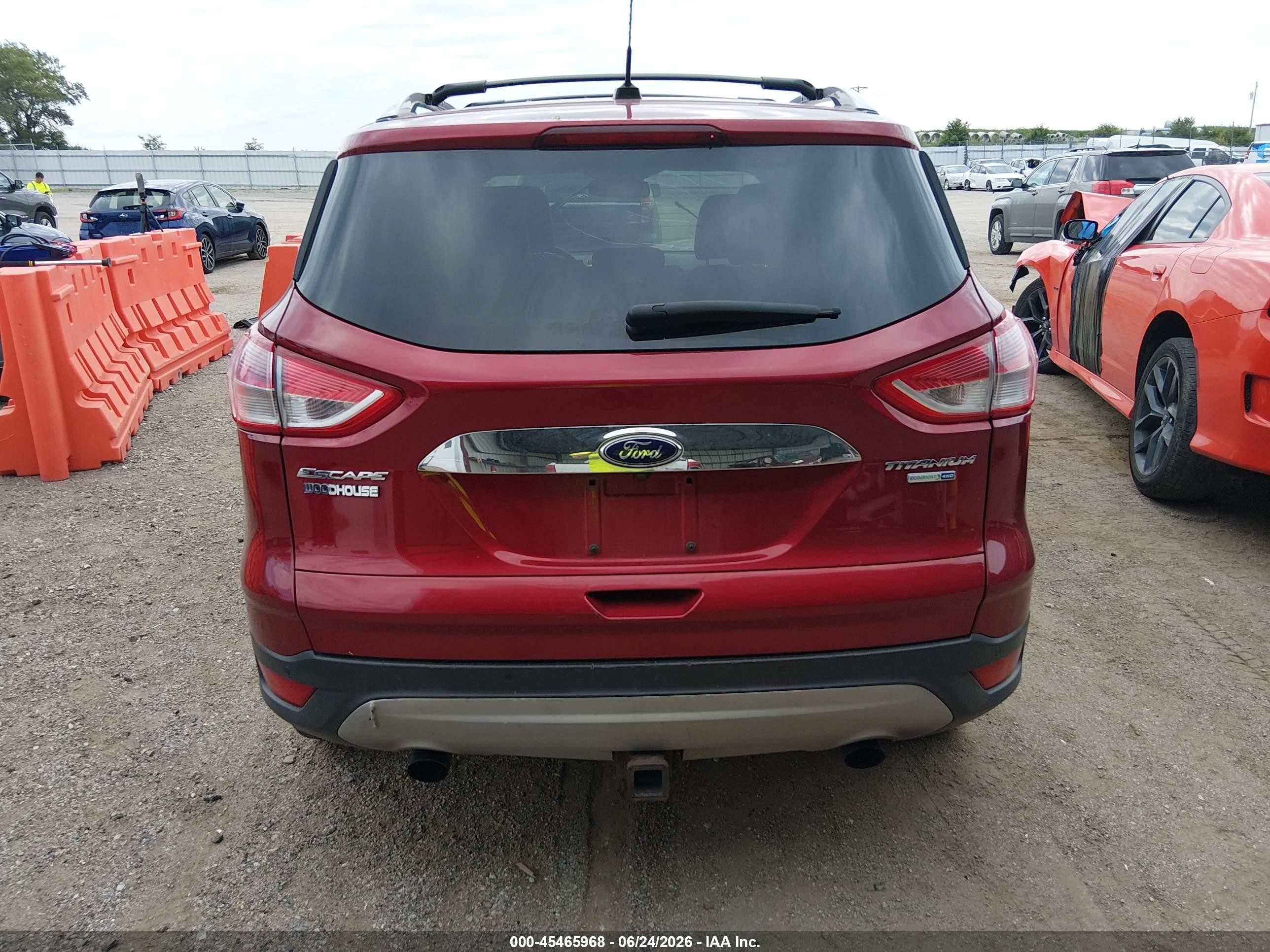 2015 Ford Escape Titanium Красный vin: 1FMCU9J91FUB80847