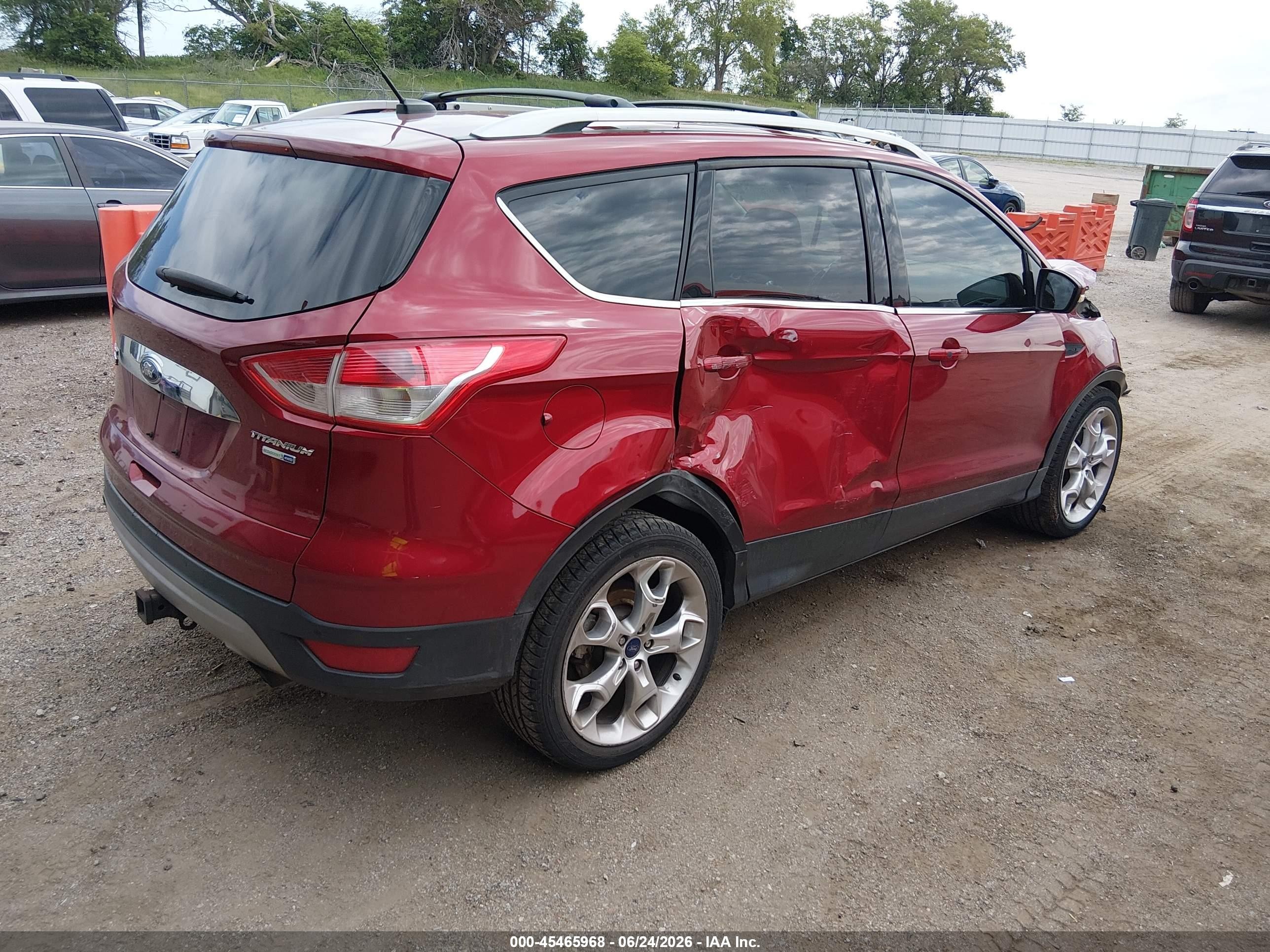 2015 Ford Escape Titanium Красный vin: 1FMCU9J91FUB80847