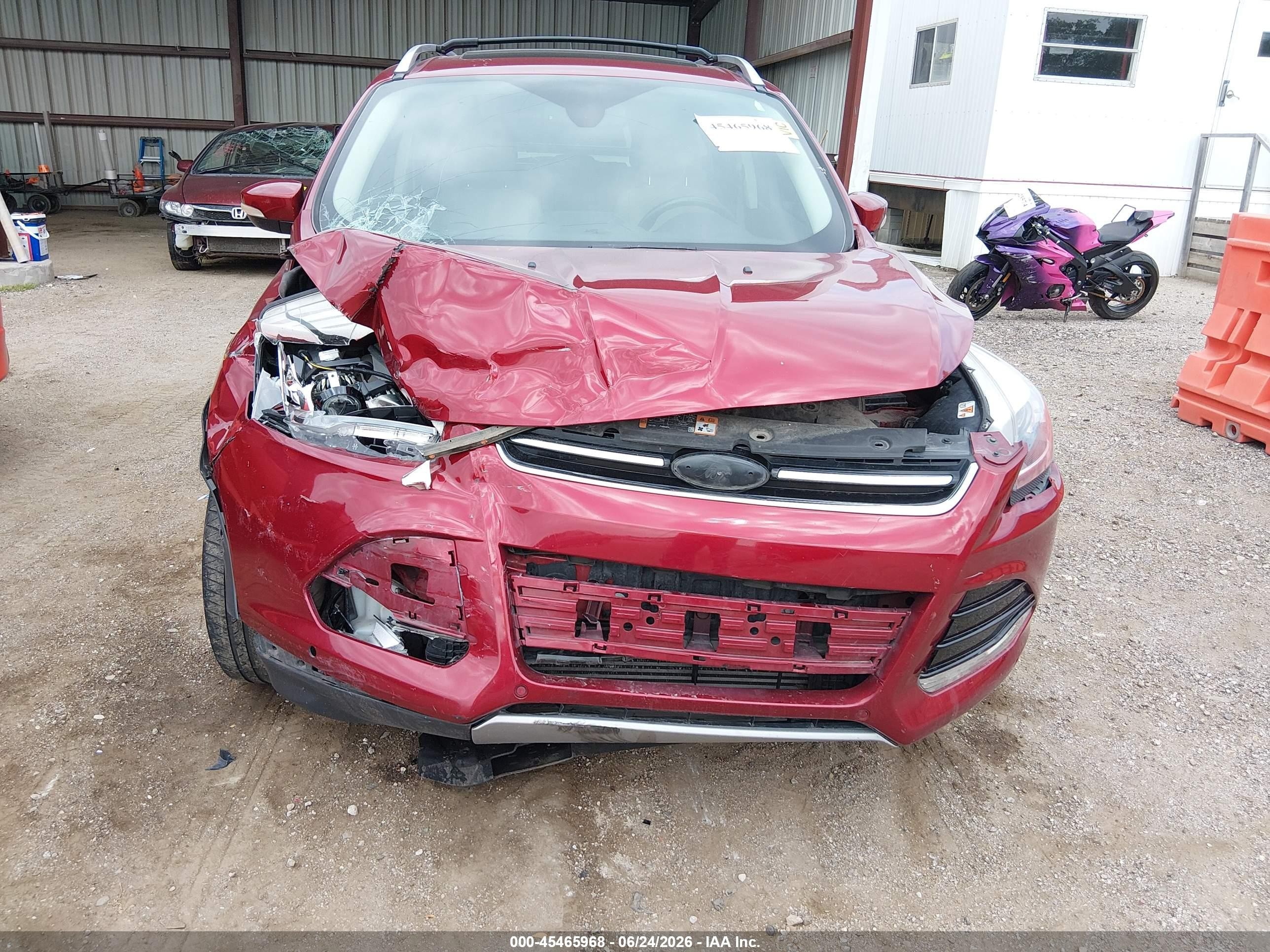 2015 Ford Escape Titanium Красный vin: 1FMCU9J91FUB80847
