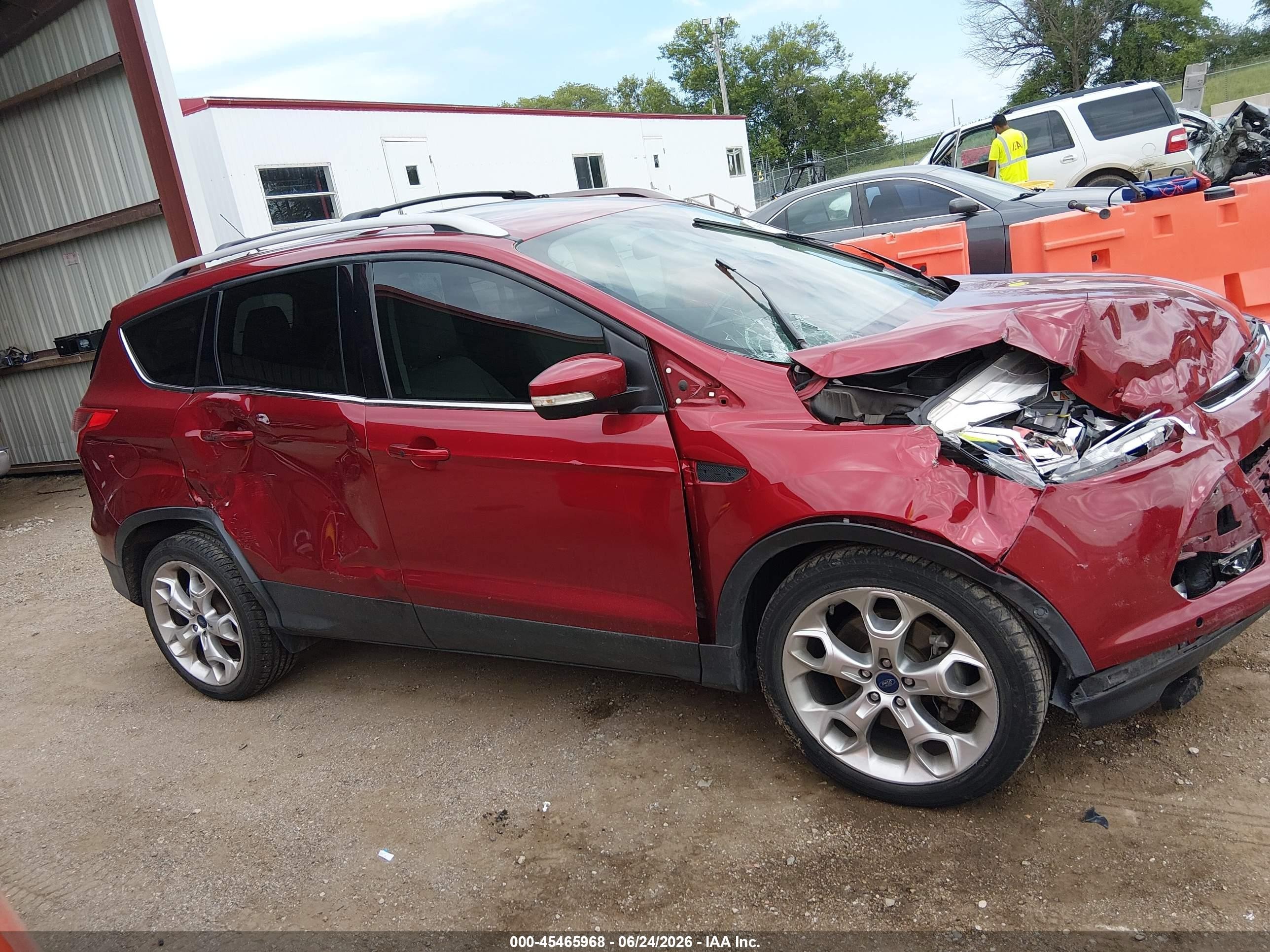 2015 Ford Escape Titanium Красный vin: 1FMCU9J91FUB80847