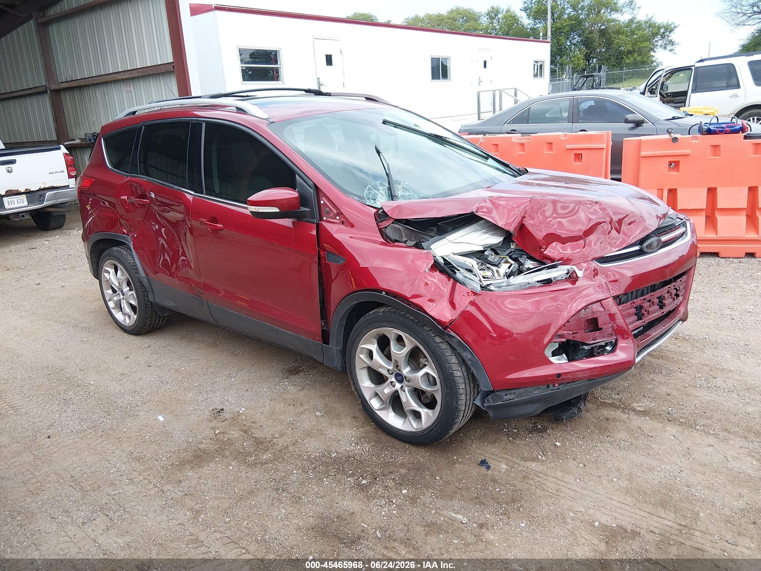 2015 Ford Escape Titanium Red vin: 1FMCU9J91FUB80847