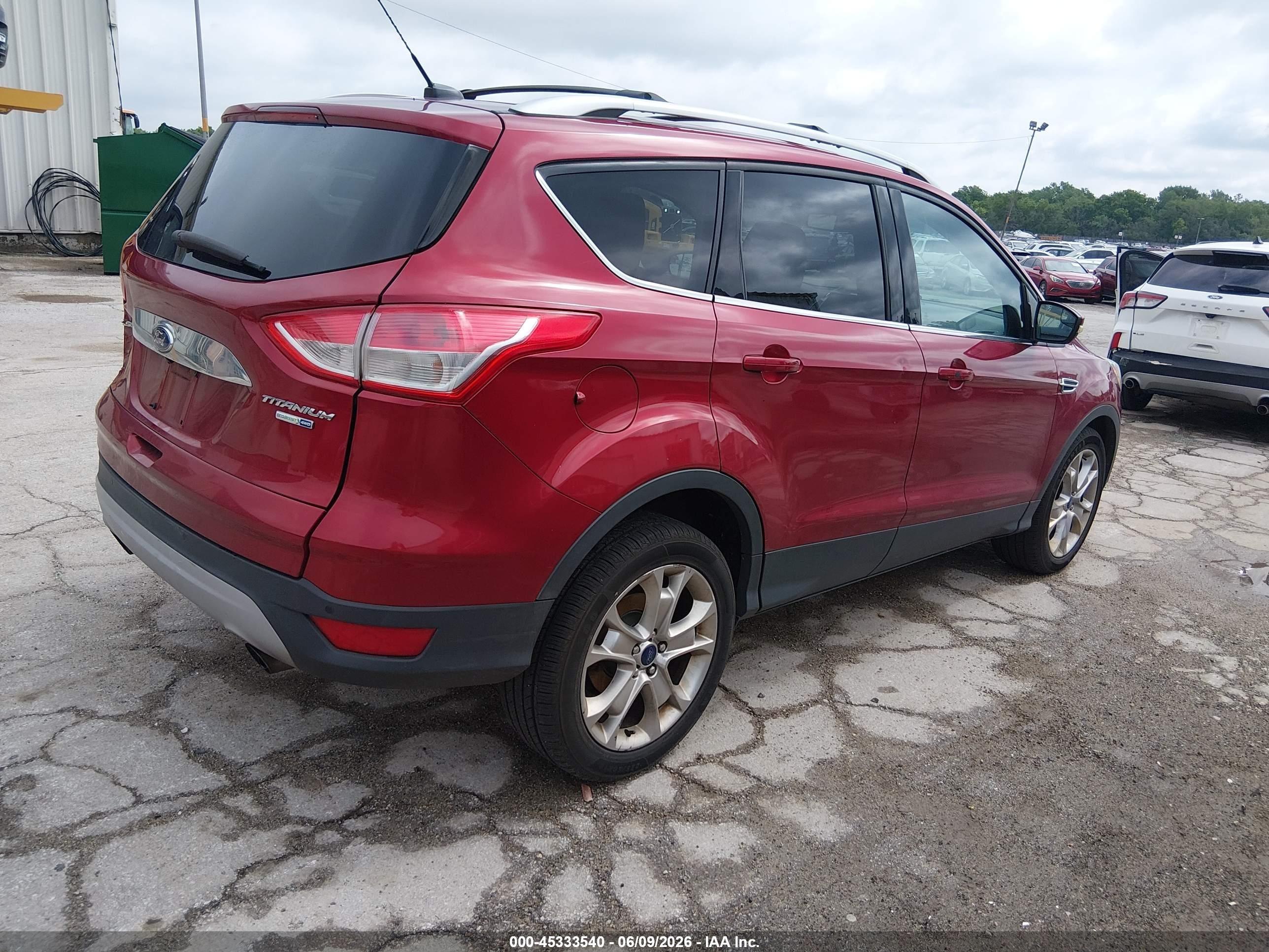 2015 Ford Escape Titanium Red vin: 1FMCU9J91FUC00353
