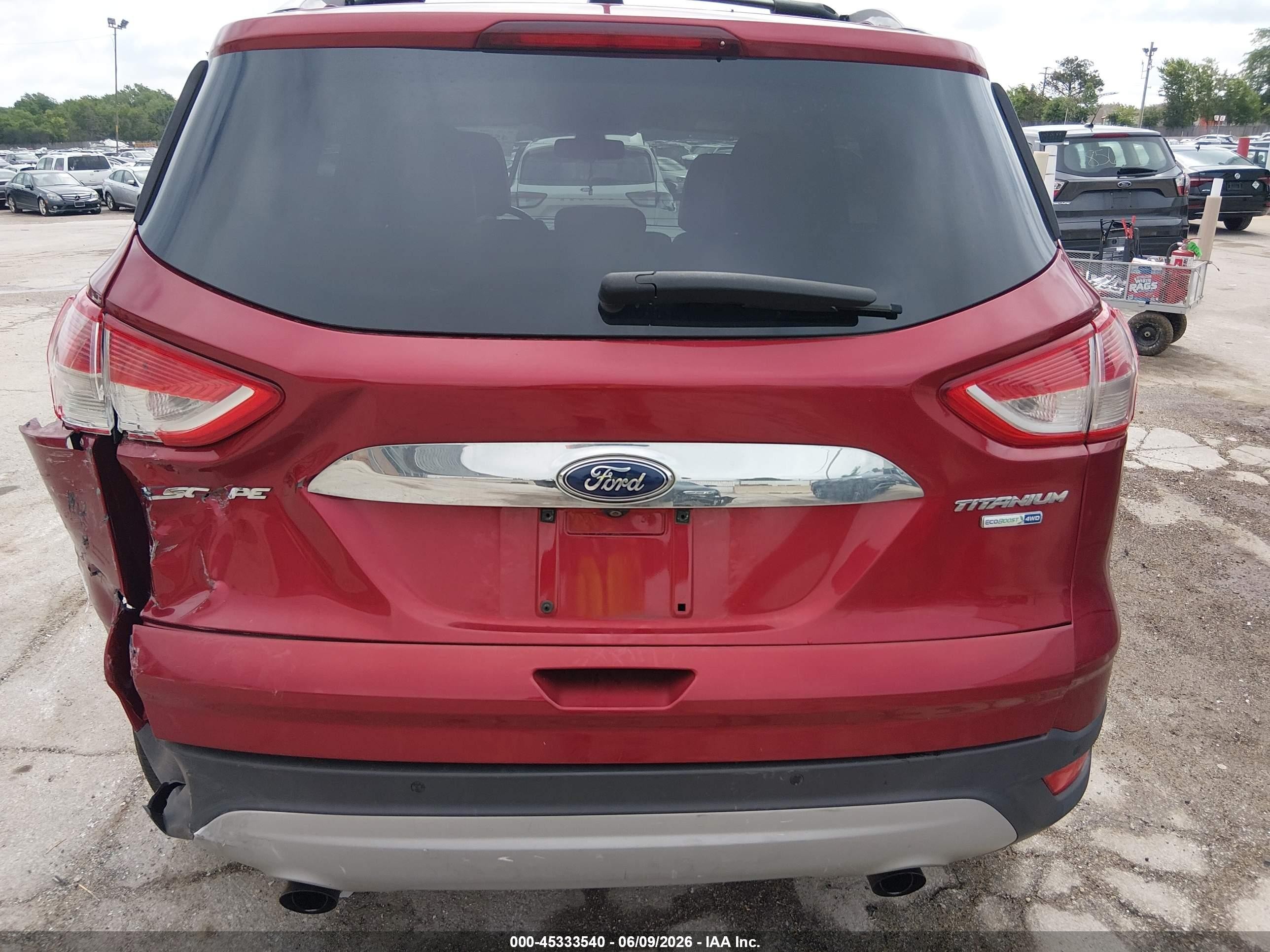 2015 Ford Escape Titanium Red vin: 1FMCU9J91FUC00353