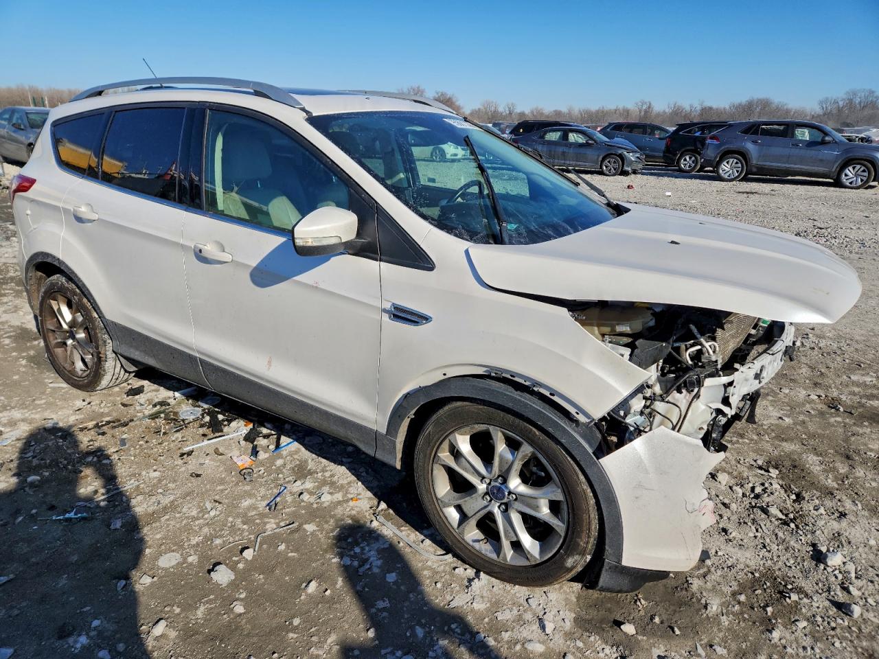 2015 Ford Escape Titanium White vin: 1FMCU9J91FUC40884