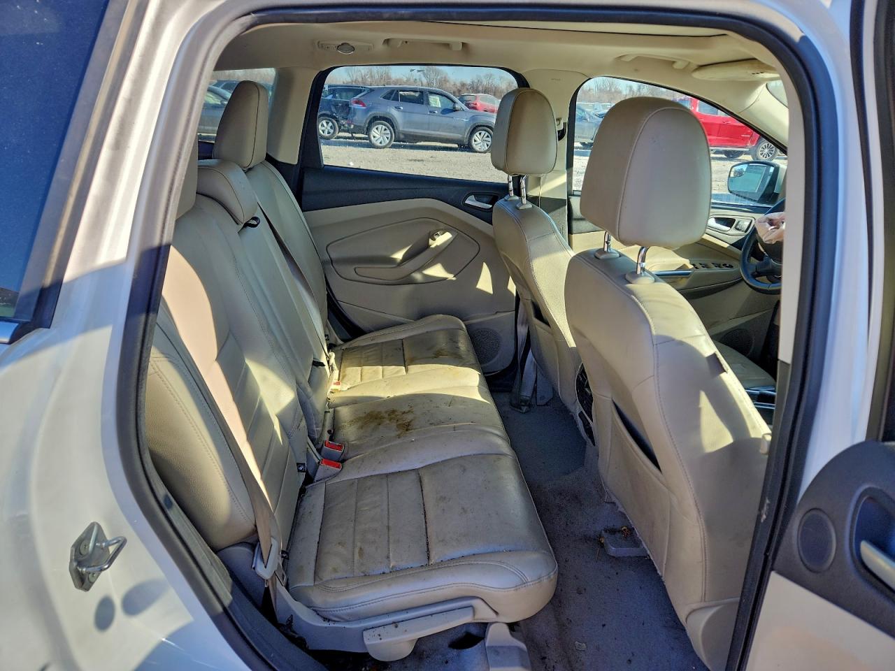 2015 Ford Escape Titanium White vin: 1FMCU9J91FUC40884
