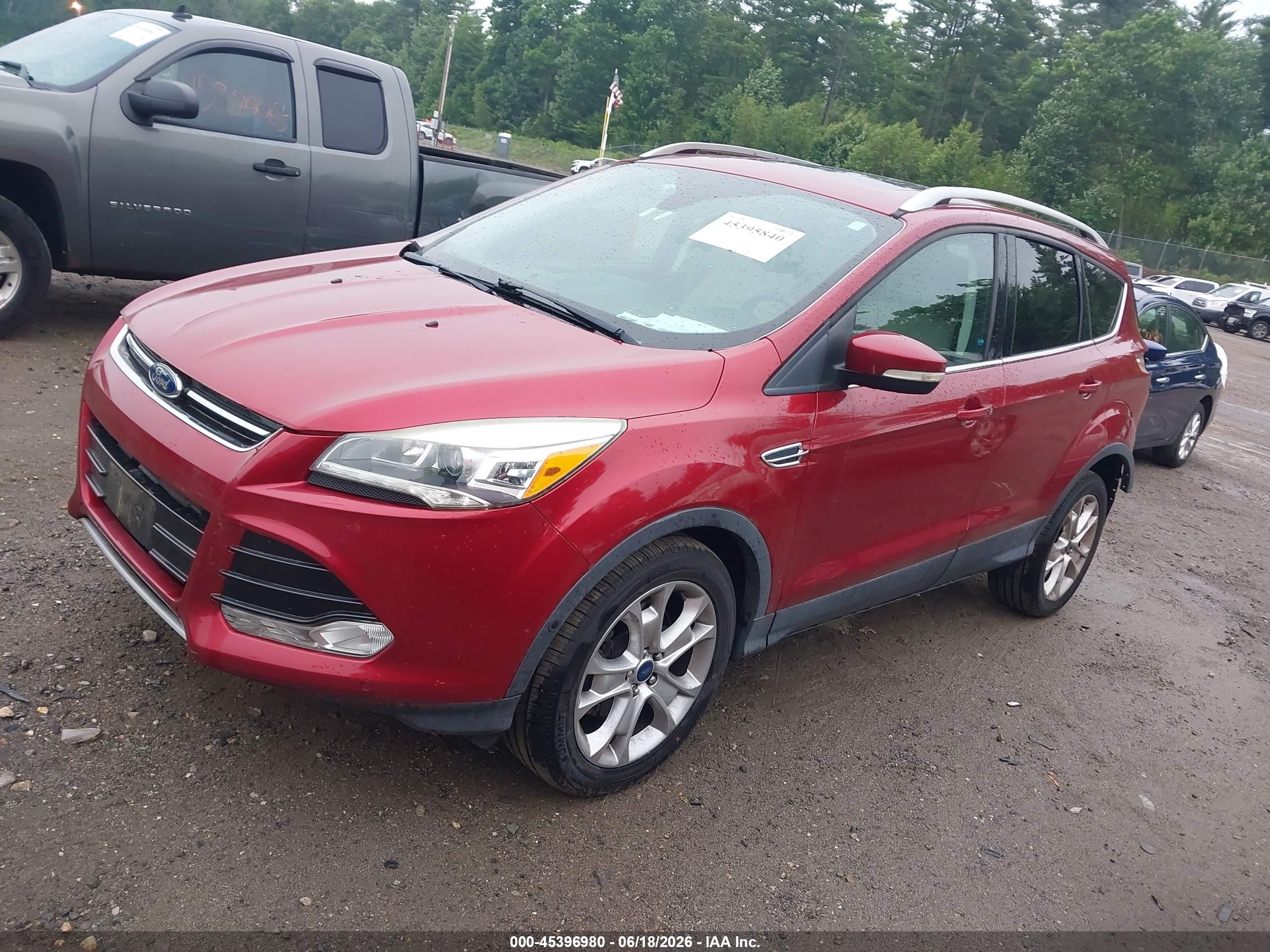 2015 Ford Escape Titanium Red vin: 1FMCU9J91FUC53344
