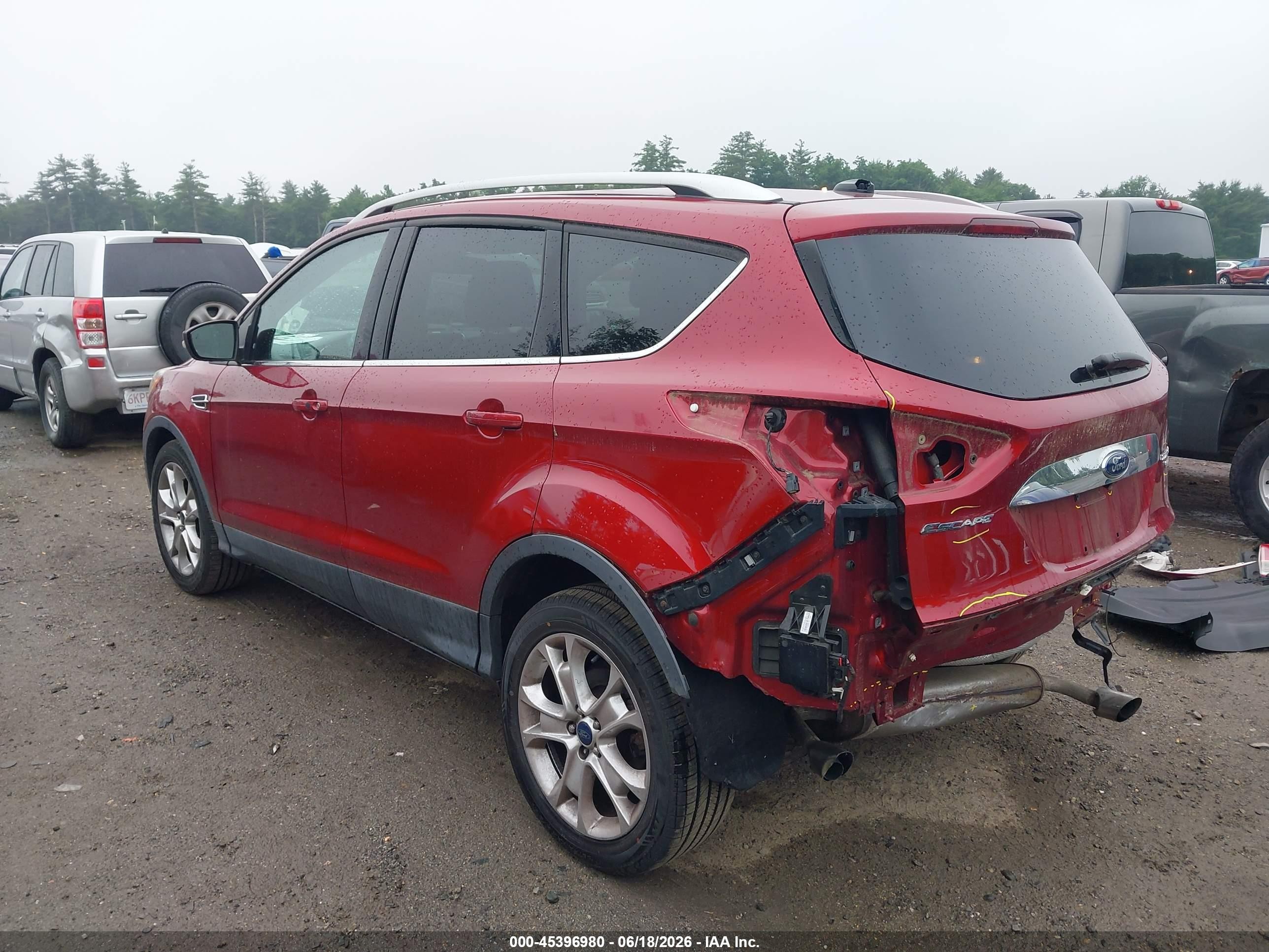 2015 Ford Escape Titanium Red vin: 1FMCU9J91FUC53344