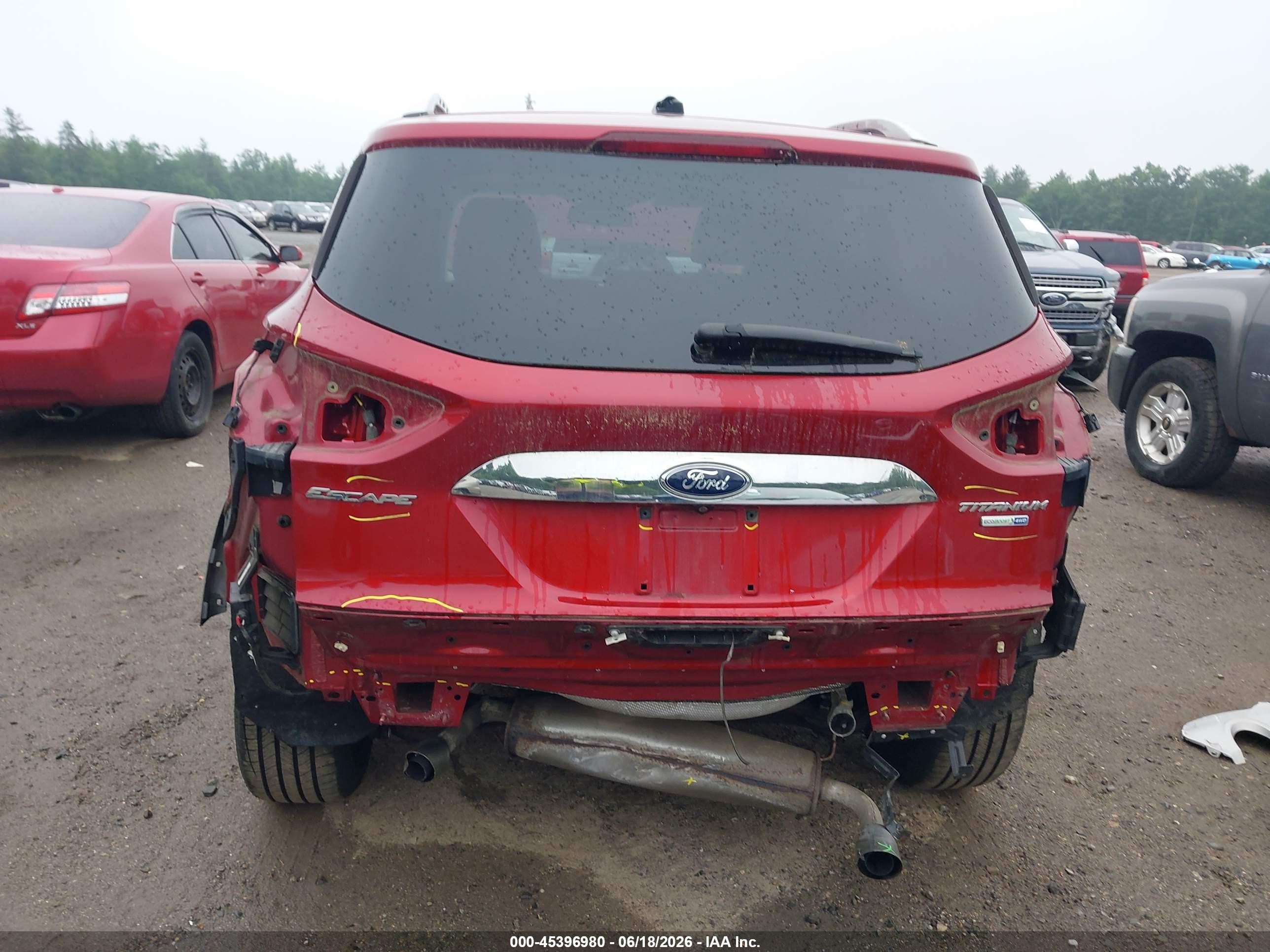 2015 Ford Escape Titanium Red vin: 1FMCU9J91FUC53344