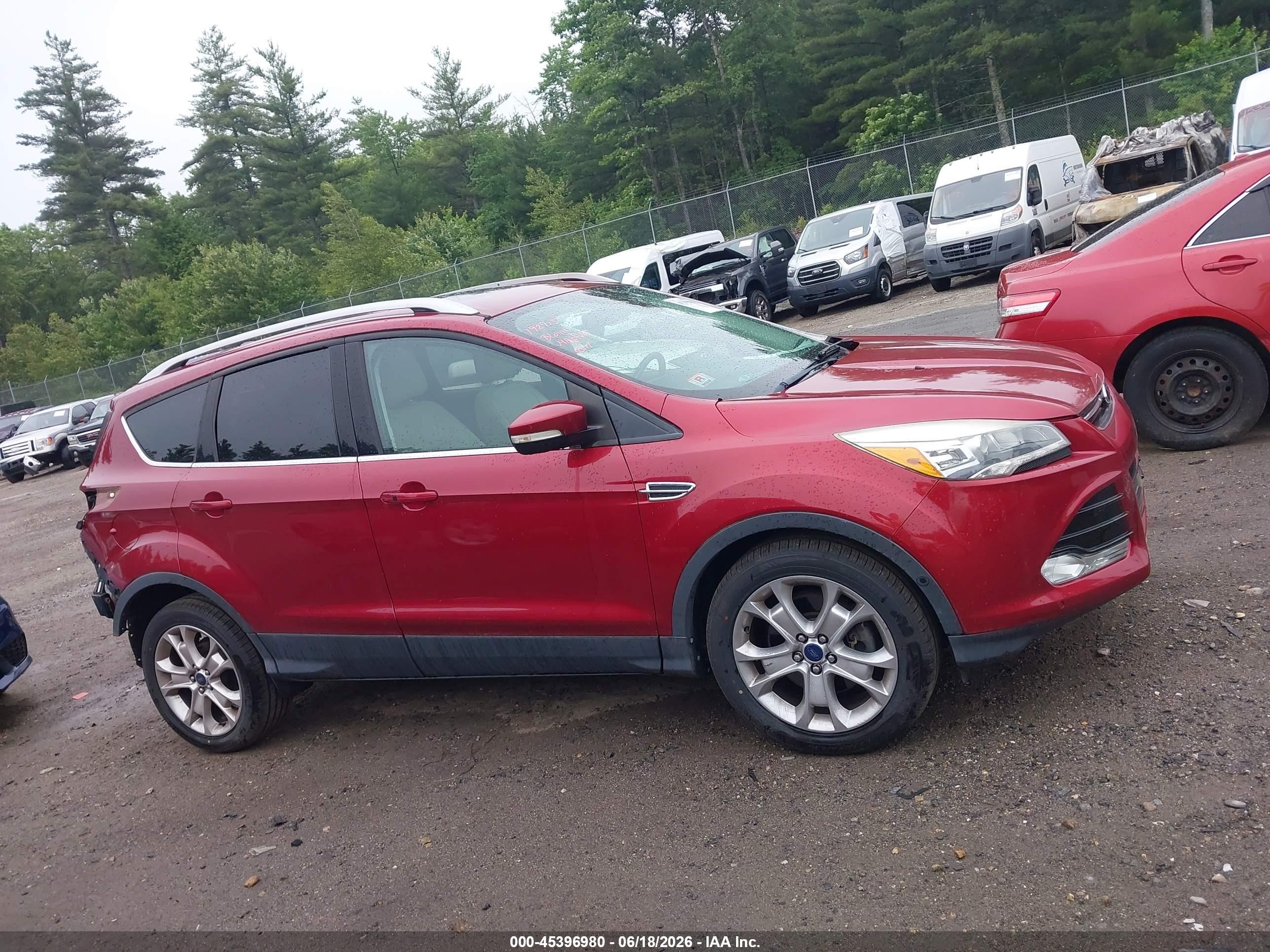 2015 Ford Escape Titanium Red vin: 1FMCU9J91FUC53344